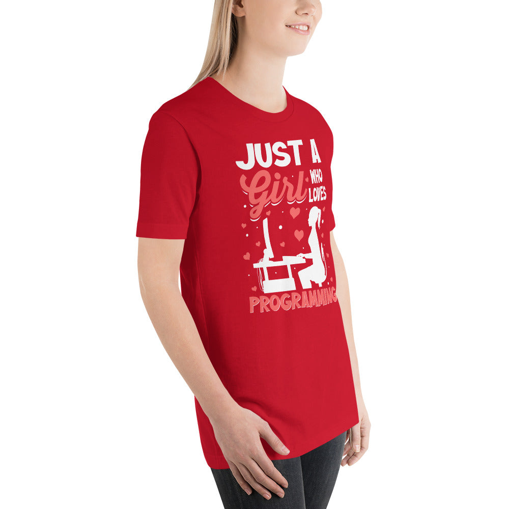 Just a girl who loves programming - Unisex t-shirt by DarkByteGear