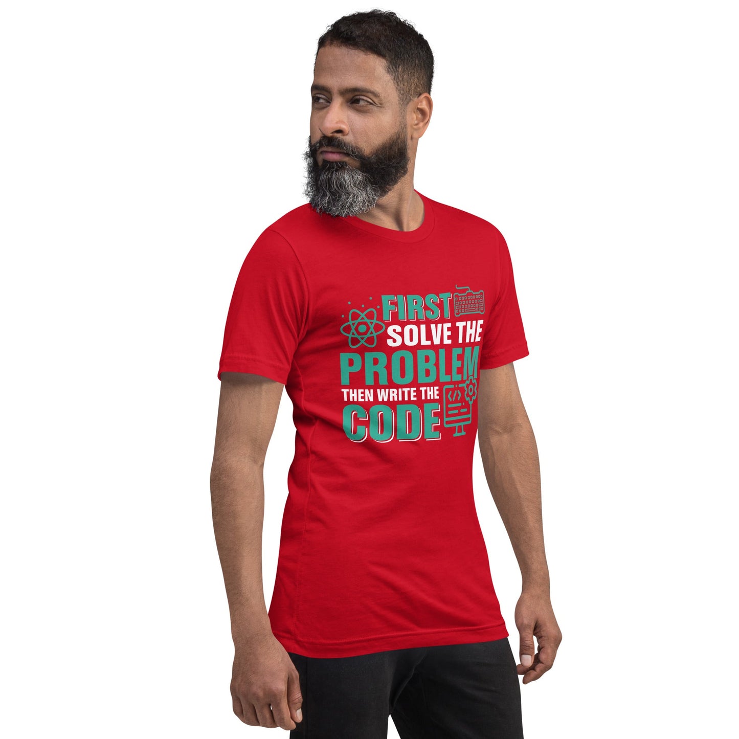First, Solve the problem; then, Write the code V1 - Unisex T-shirt by DarkByteGear