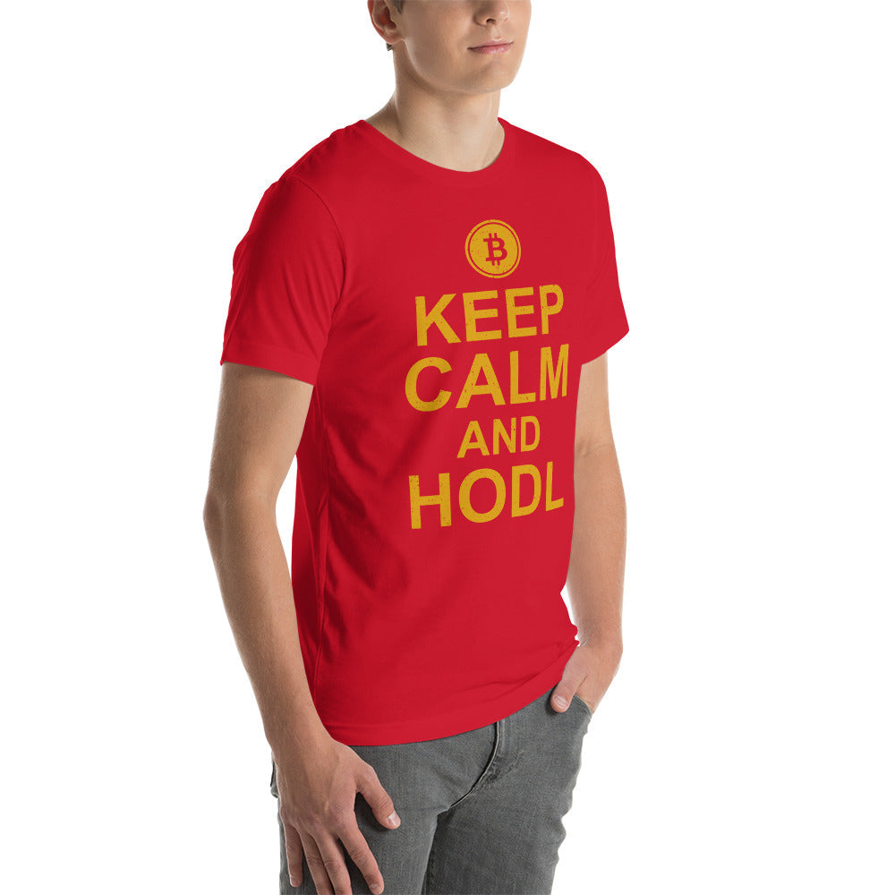 Keep Calm and HODL Unisex t-shirt by DarkByteGear
