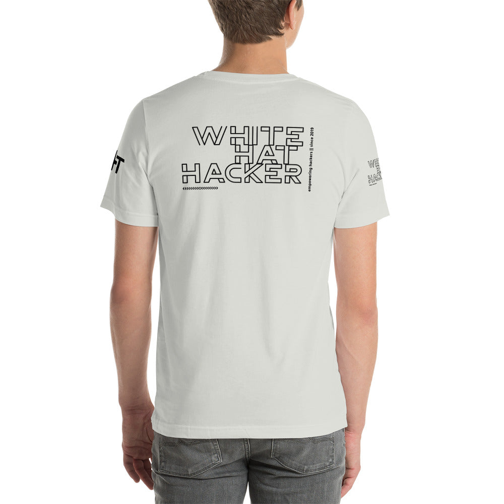 White Hat Hacker - Short-Sleeve Unisex T-Shirt (all sides print) by DarkByteGear