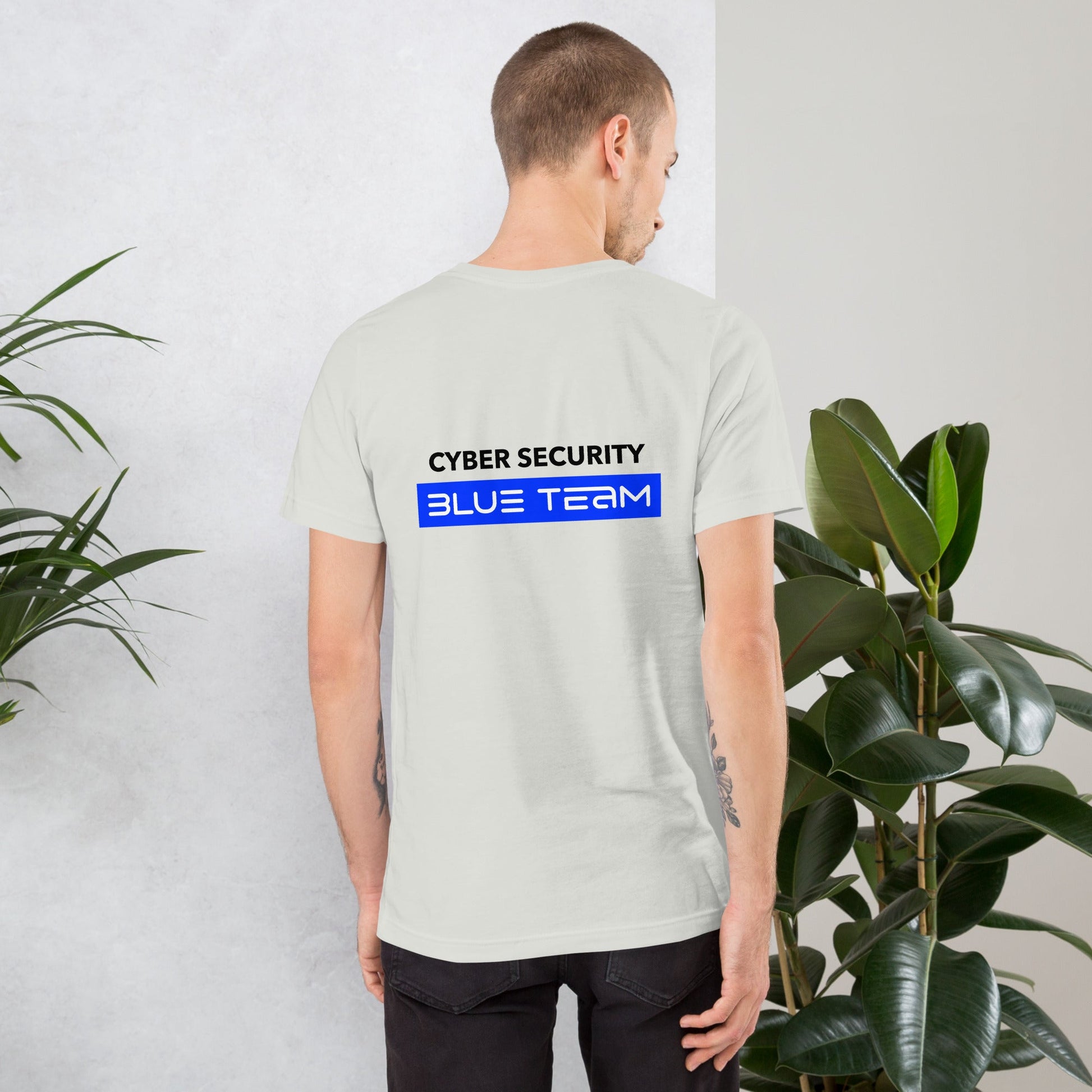 Cyber Security Blue Team V8 - Unisex t-shirt ( Back Print ) by DarkByteGear
