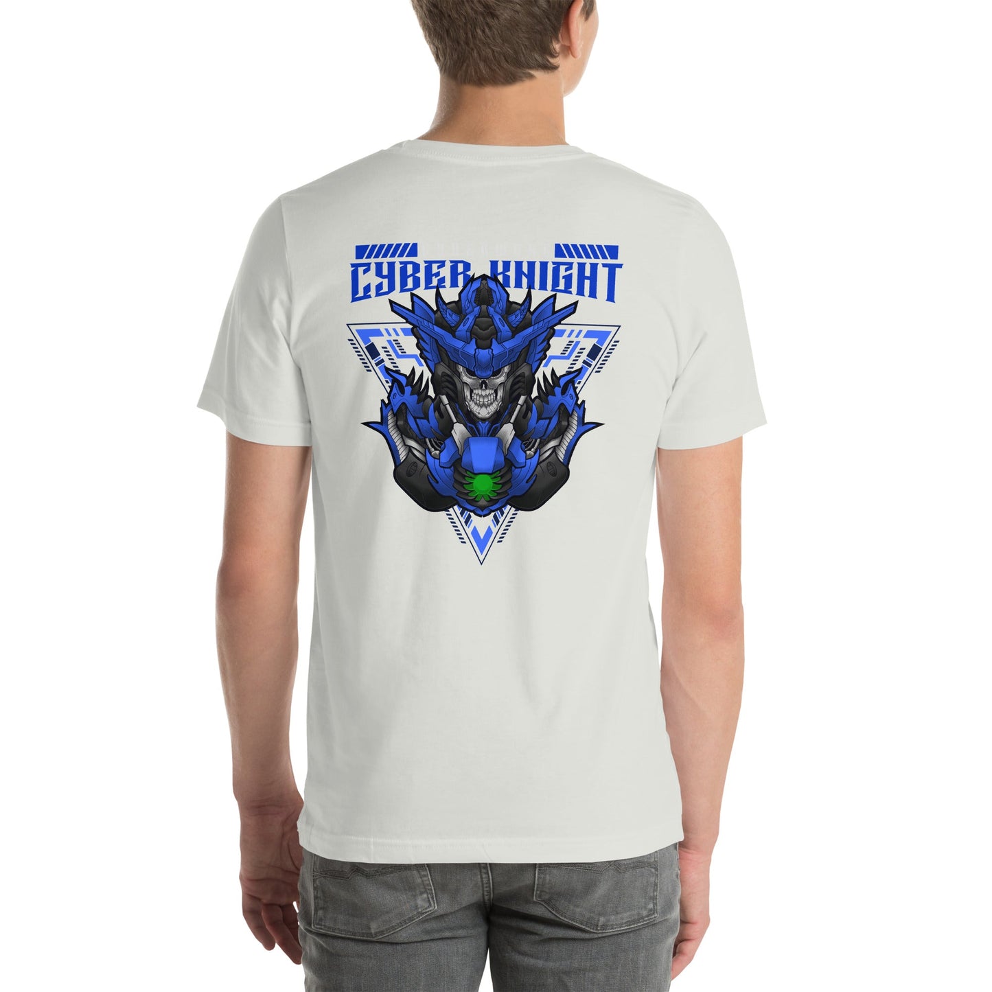 CyberWare Cyber knight - Unisex t-shirt ( Back Print ) by DarkByteGear