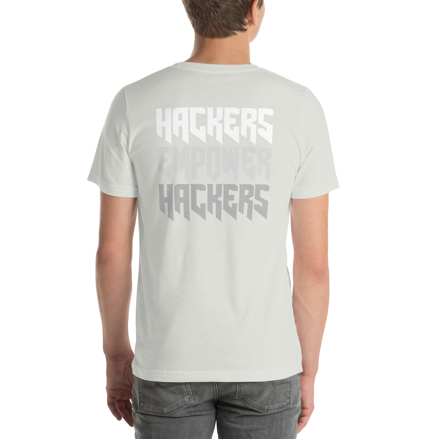 Hackers Empower Hackers V4 - Unisex t-shirt ( Back Print ) by DarkByteGear