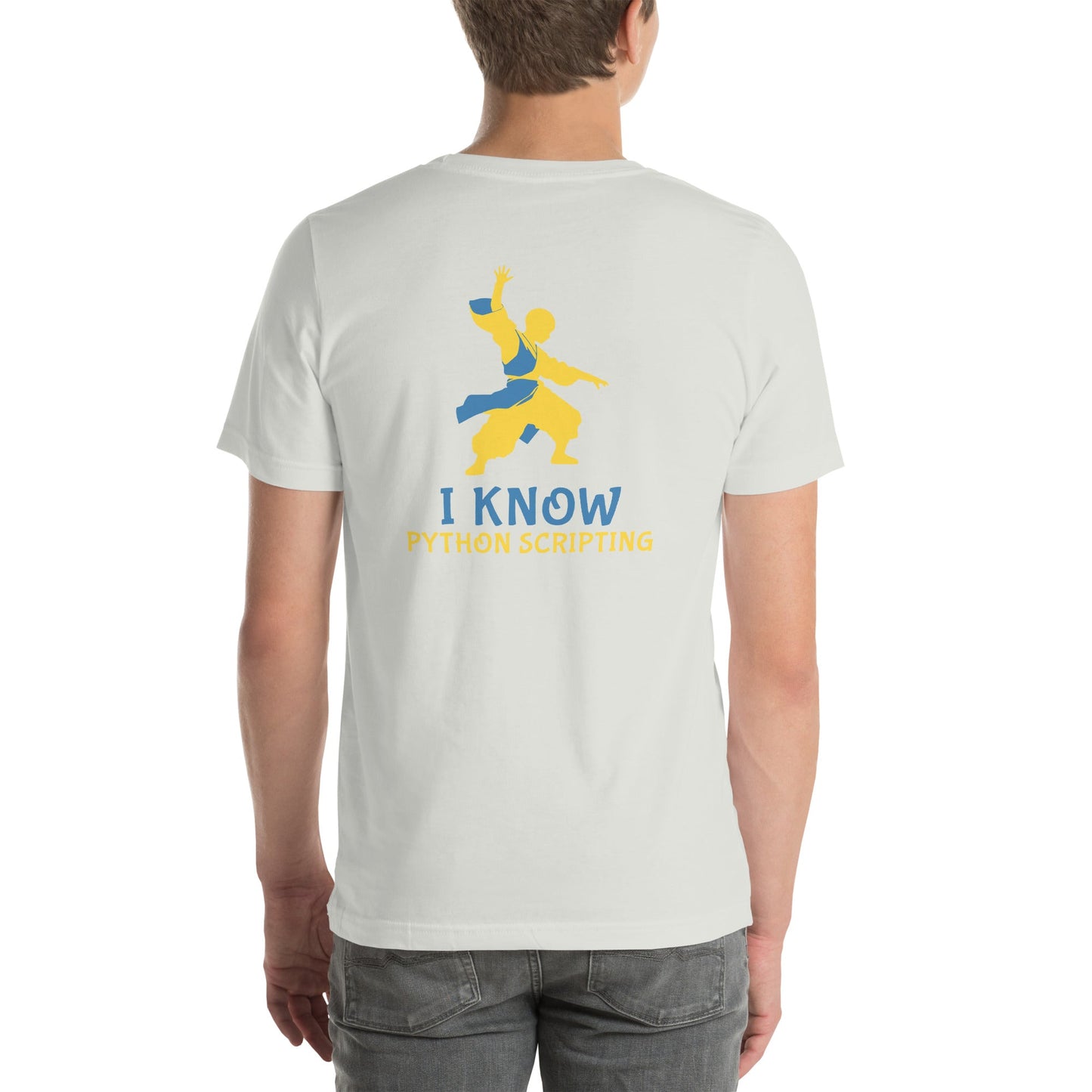 I Know Python Scripting - Unisex t-shirt ( Back Print ) by DarkByteGear