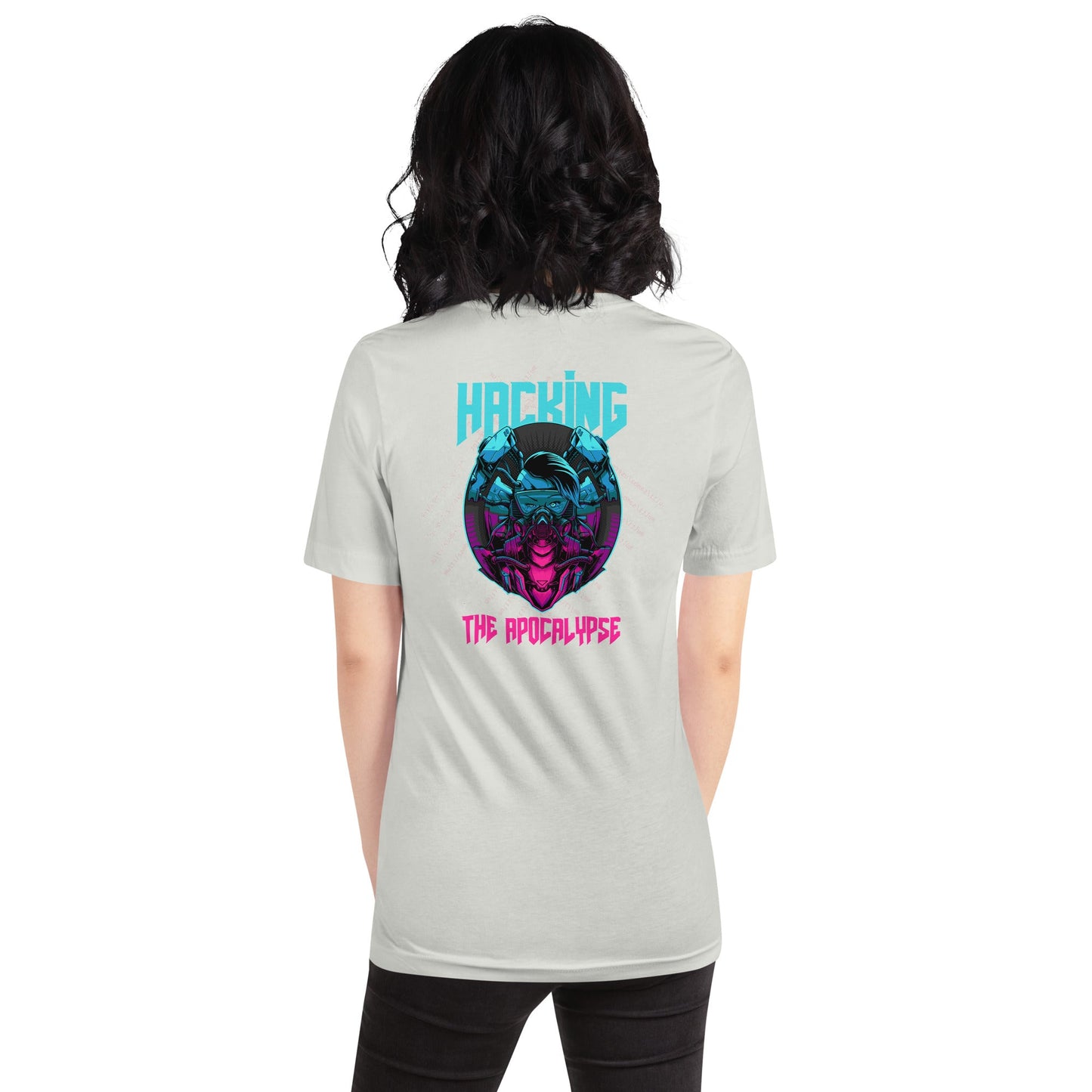 Hacking the apocalypse V2 - Unisex t-shirt ( Back Print ) by DarkByteGear