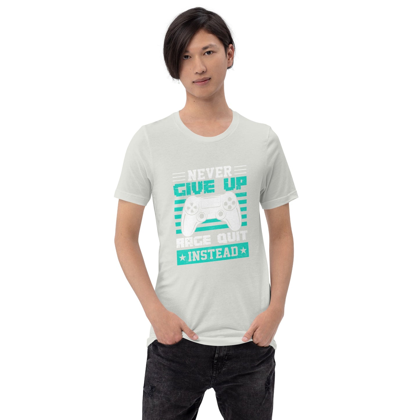 Never Give Up! Arge Quit - Unisex t-shirt by DarkByteGear