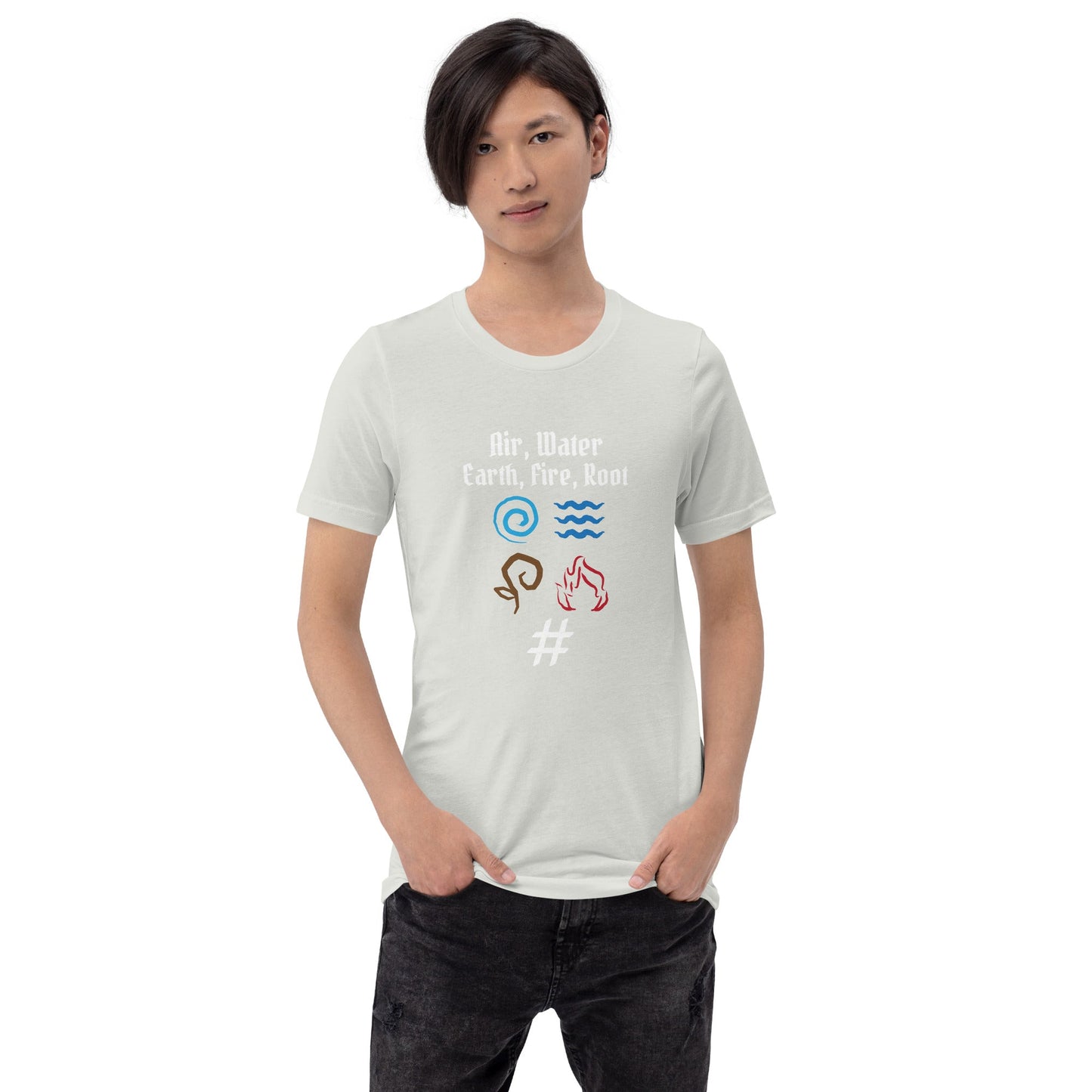 Air, Water, Earth, Fire, Root - Unisex t-shirt by DarkByteGear