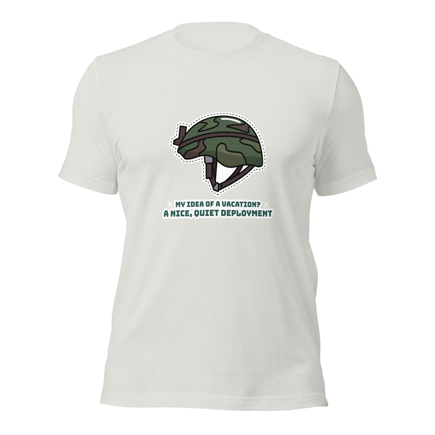 My idea of a vacation? A nice, quiet deployment - Unisex t-shirt by DarkByteGear