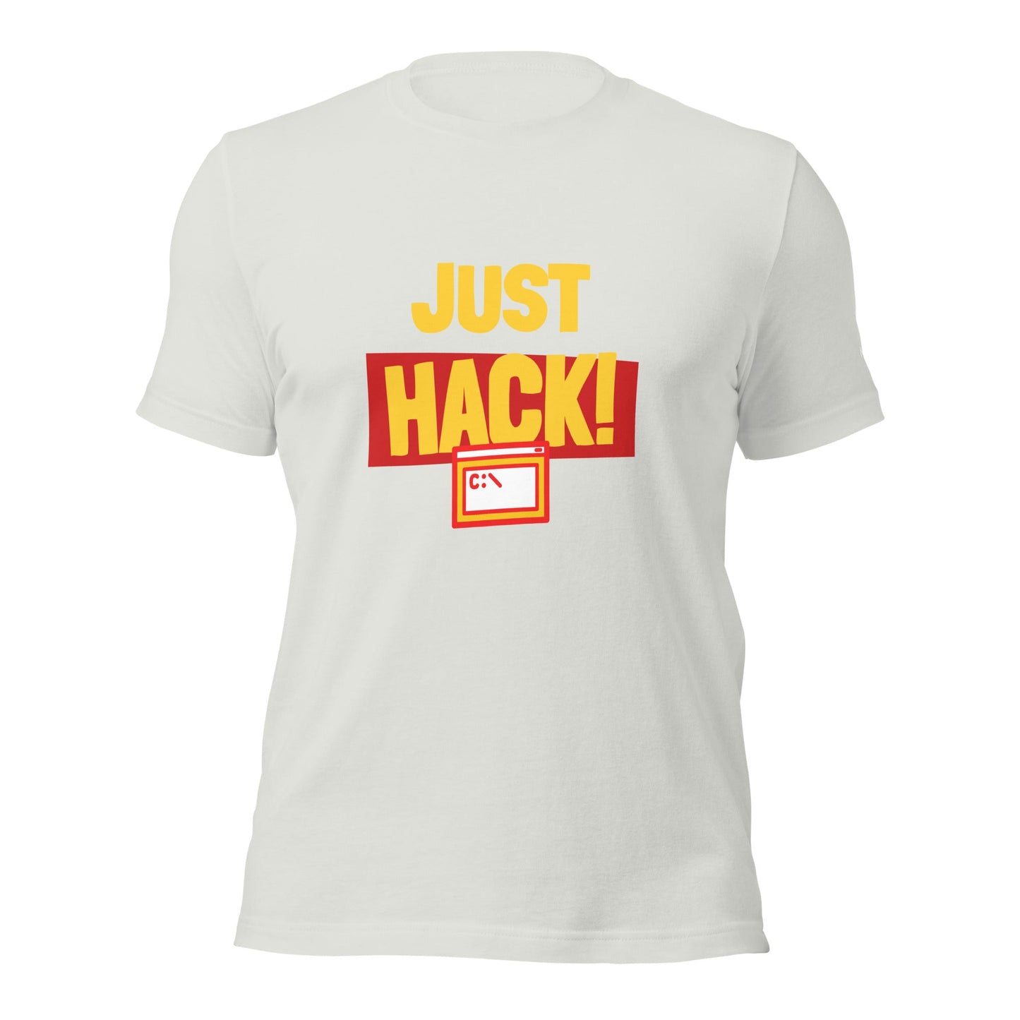 Just Hack (Yellow Text) - Unisex t-shirt by DarkByteGear