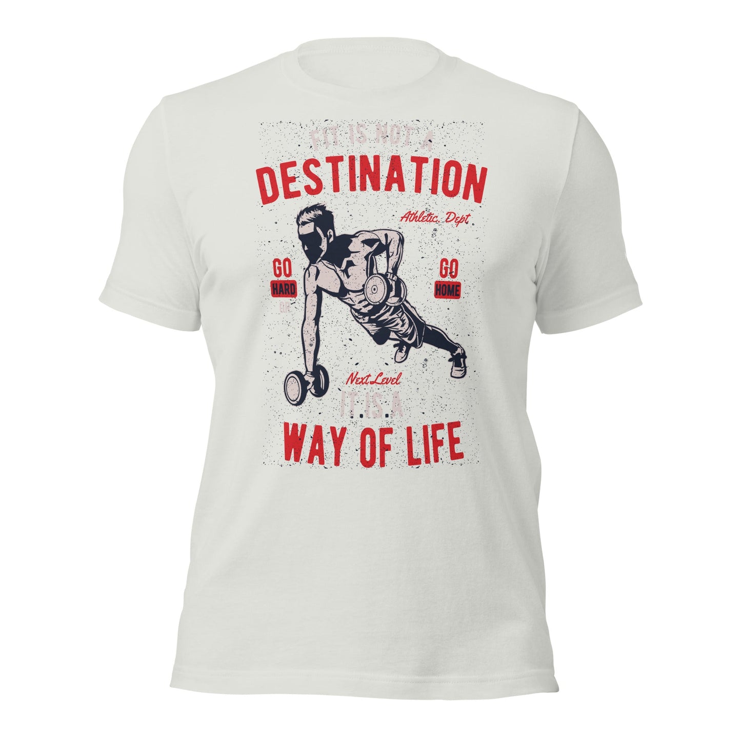 Fit is not a destination: it is a way of life - Unisex t-shirt by DarkByteGear