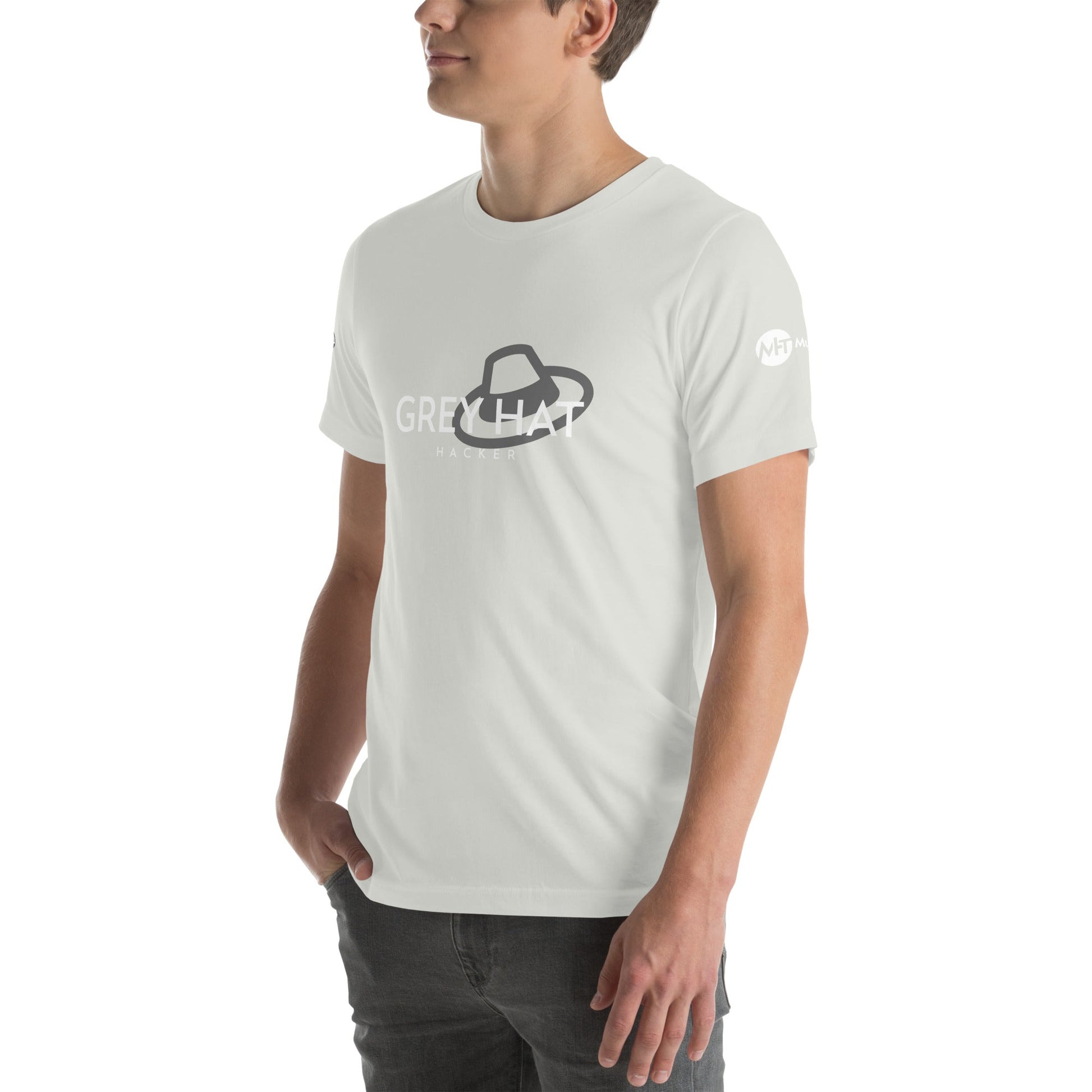 Grey Hat Hacker - Short-Sleeve Unisex T-Shirt by DarkByteGear