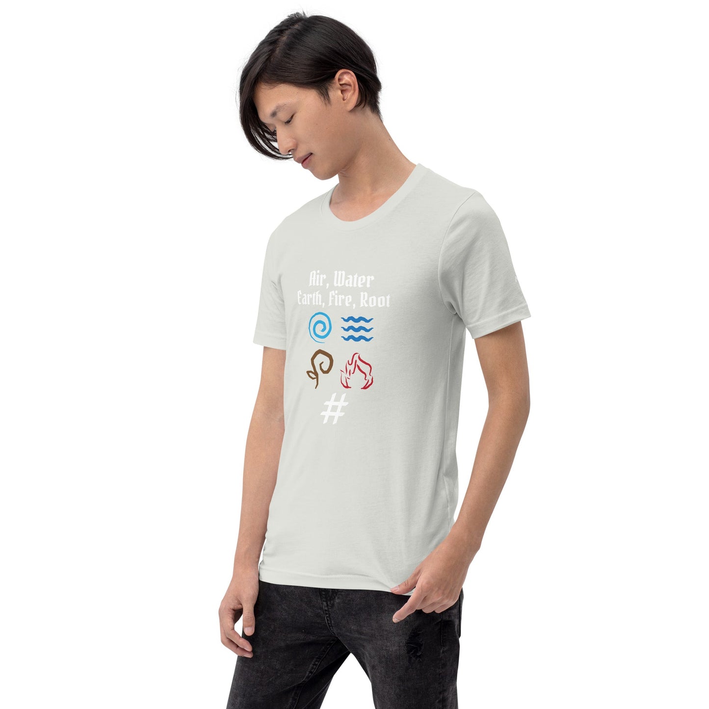 Air, Water, Earth, Fire, Root - Unisex t-shirt by DarkByteGear