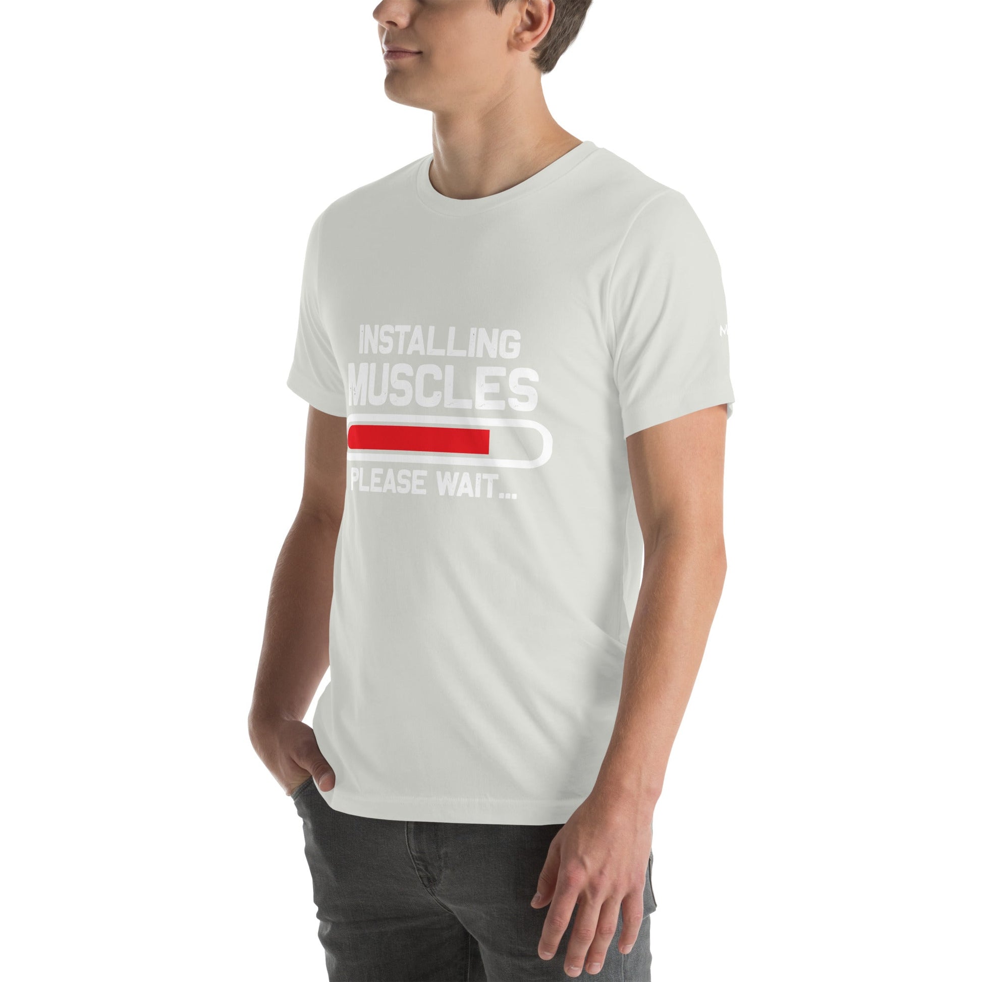 Installing Muscles Please Wait.... - Unisex t-shirt by DarkByteGear
