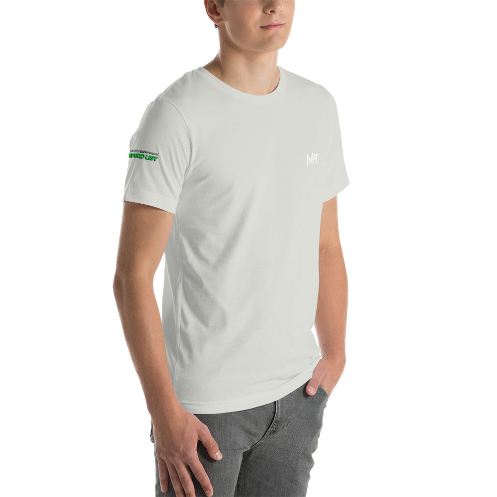Password List - Short-Sleeve Unisex T-Shirt (all sides print) by DarkByteGear