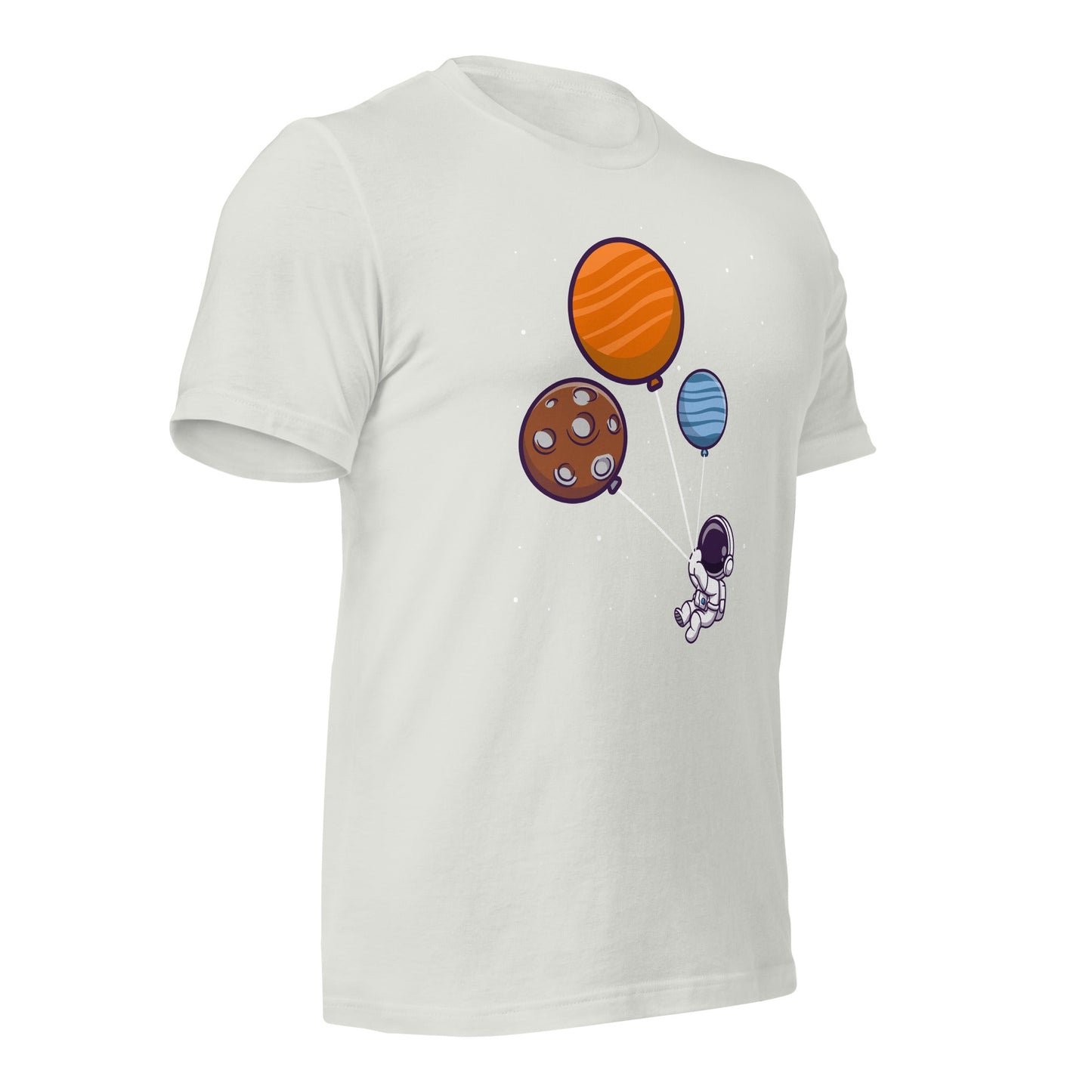 Astronaut with Balloons in Space - Unisex T-shirt by DarkByteGear