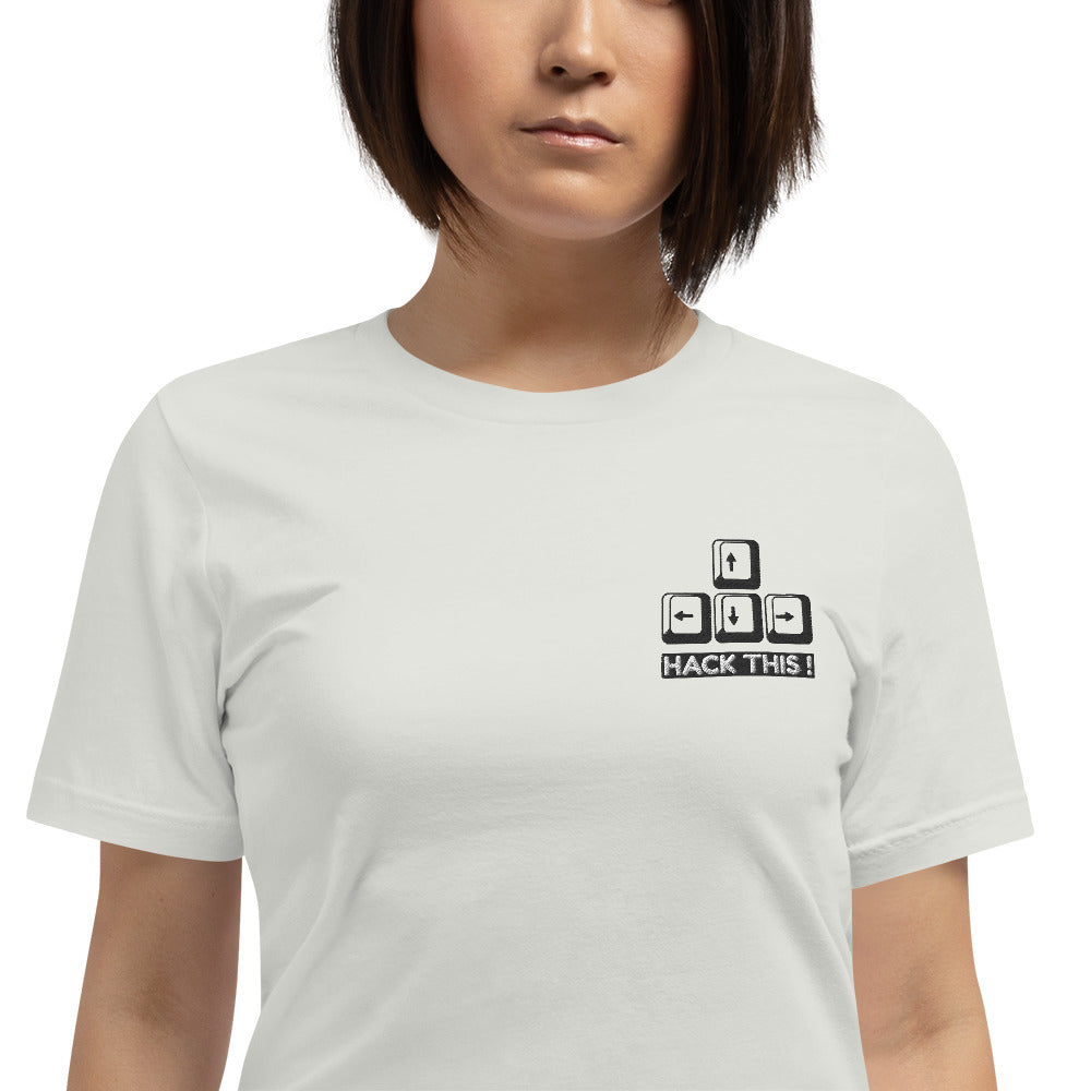 Hack this - Short-Sleeve Unisex T-Shirt (embroidery) by DarkByteGear