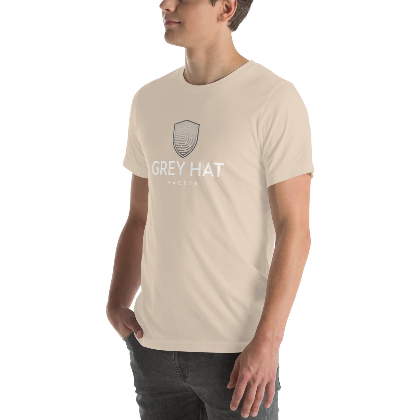 Grey Hat Hacker - Short-Sleeve Unisex T-Shirt by DarkByteGear