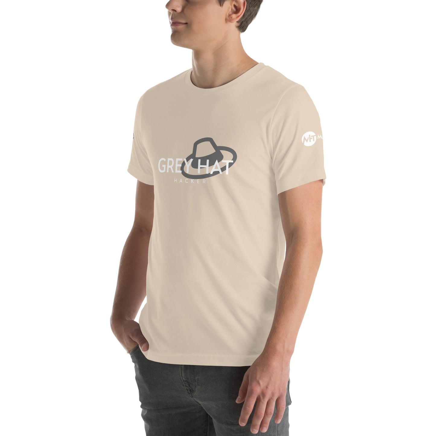 Grey Hat Hacker - Short-Sleeve Unisex T-Shirt by DarkByteGear