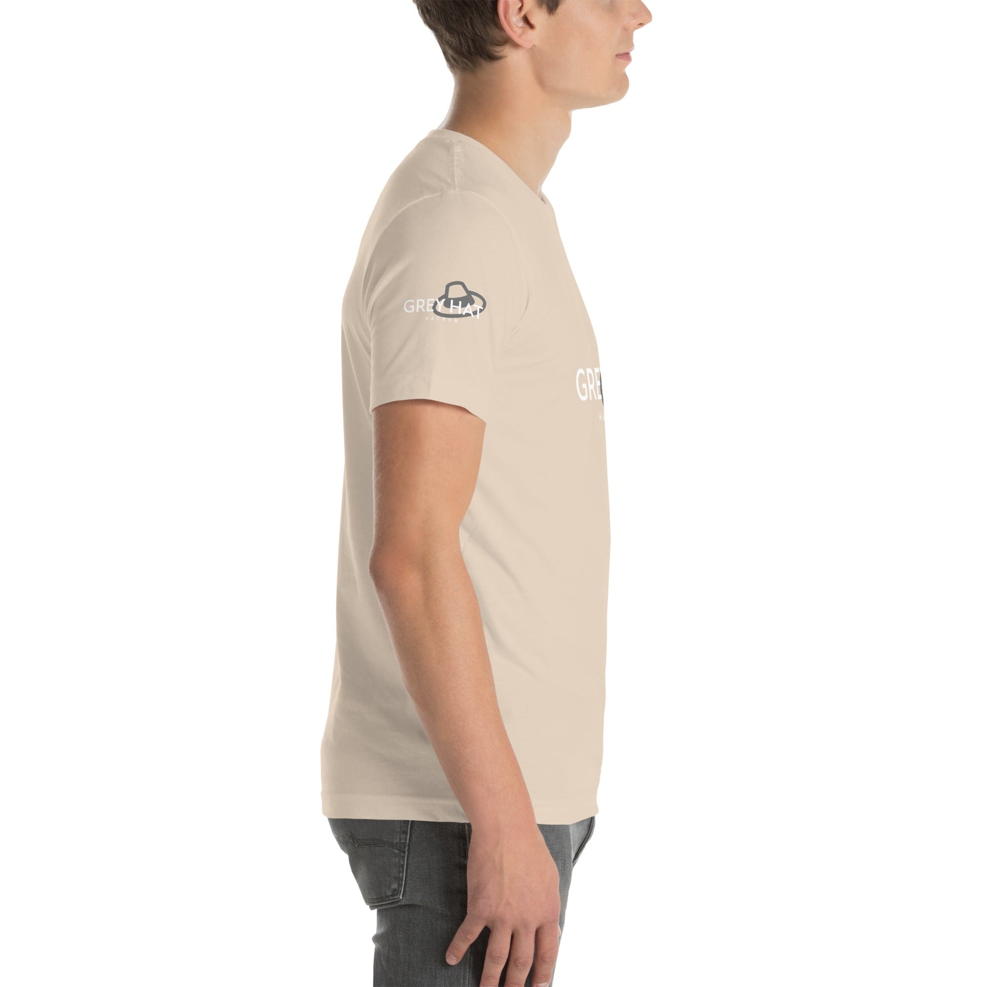Grey Hat Hacker - Short-Sleeve Unisex T-Shirt by DarkByteGear