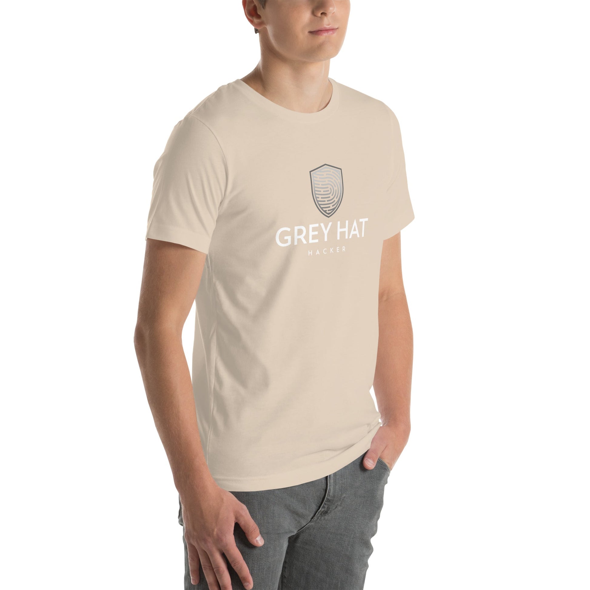 Grey Hat Hacker - Short-Sleeve Unisex T-Shirt by DarkByteGear
