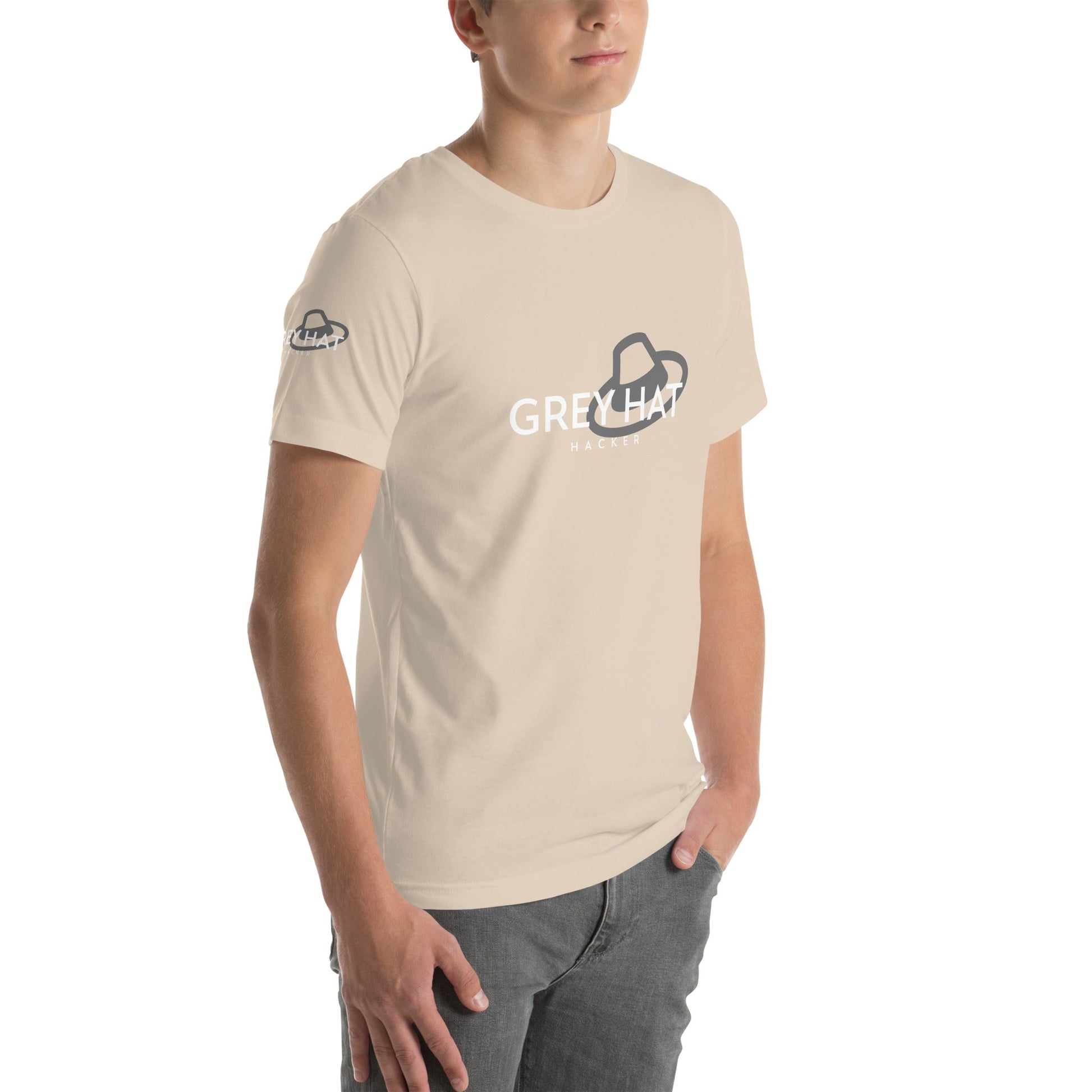 Grey Hat Hacker - Short-Sleeve Unisex T-Shirt by DarkByteGear