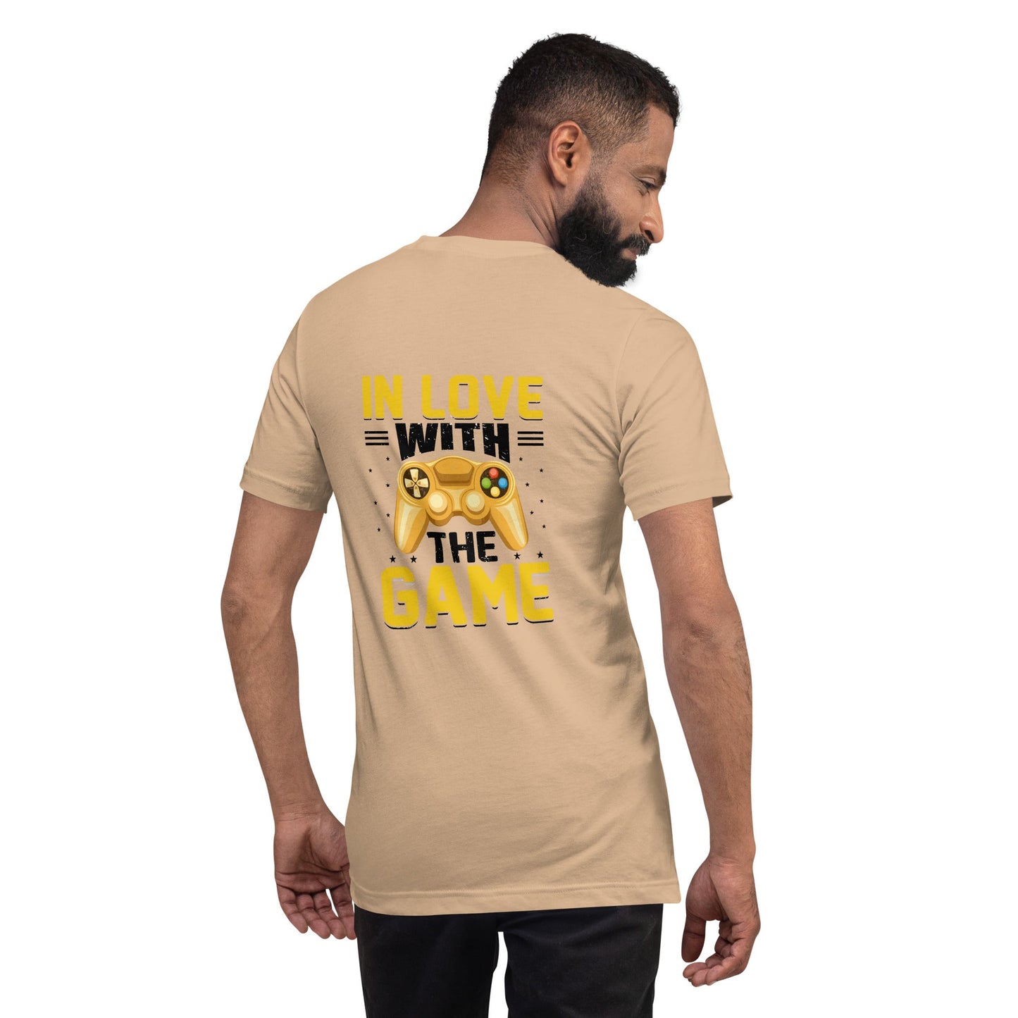 In Love With The Game in Dark Text - Unisex t-shirt ( Back Print ) by DarkByteGear