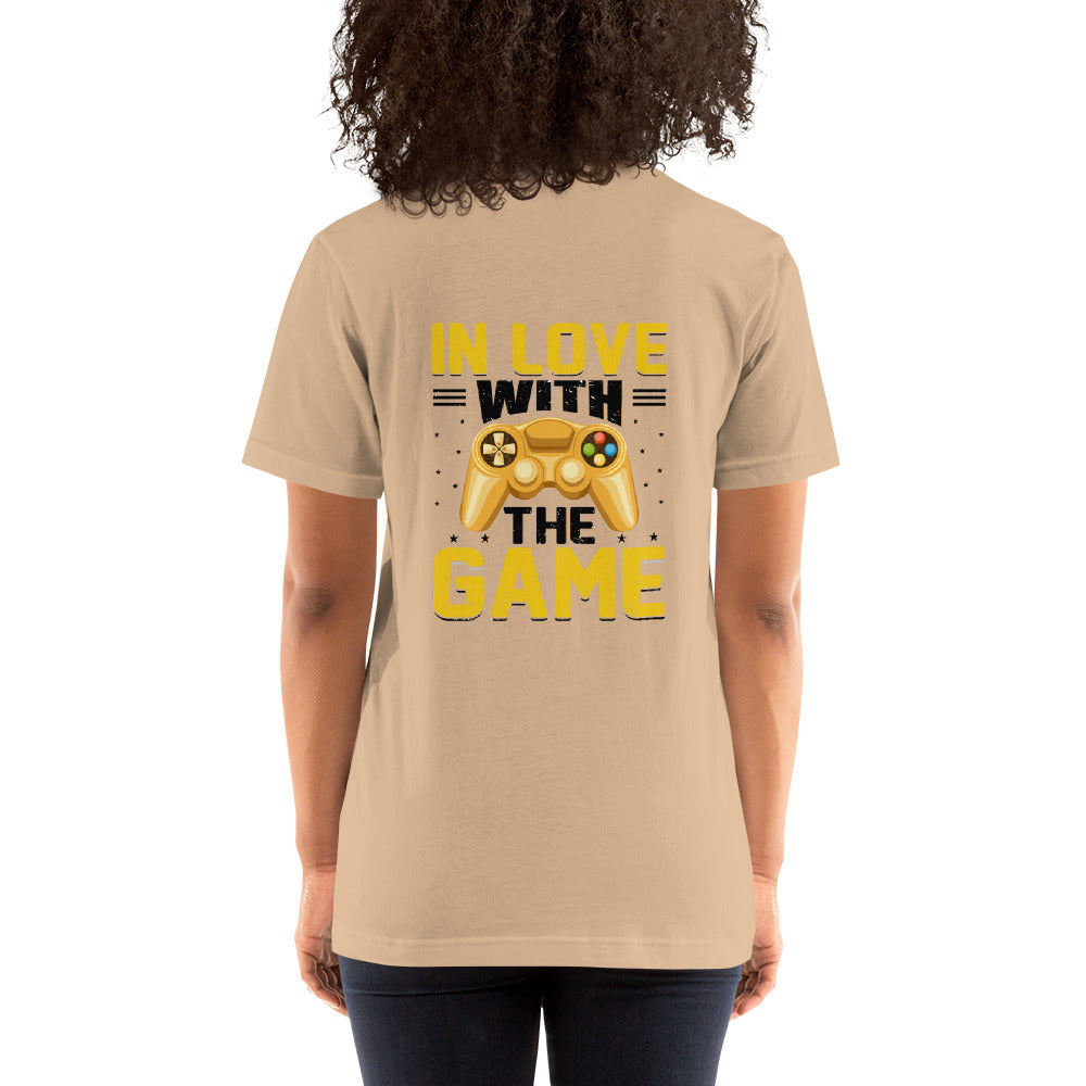 In Love With The Game in Dark Text - Unisex t-shirt ( Back Print ) by DarkByteGear