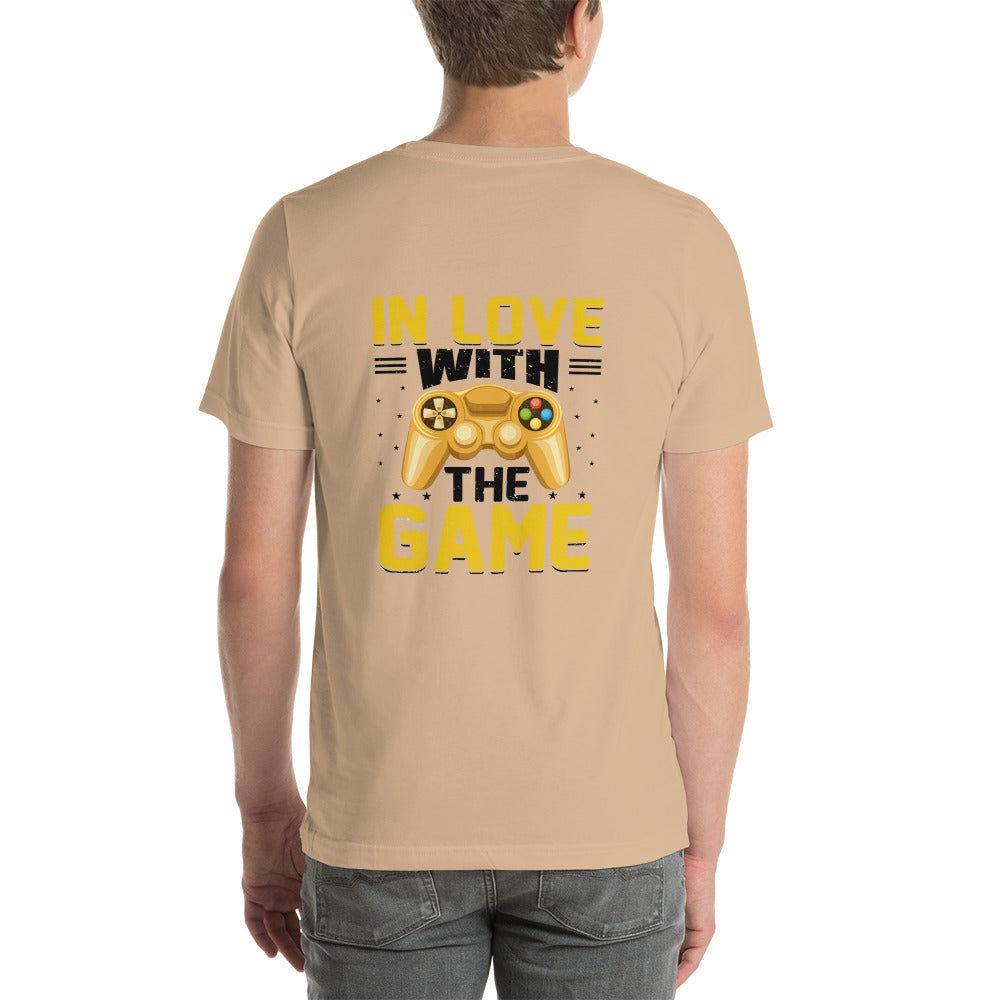 In Love With The Game in Dark Text - Unisex t-shirt ( Back Print ) by DarkByteGear