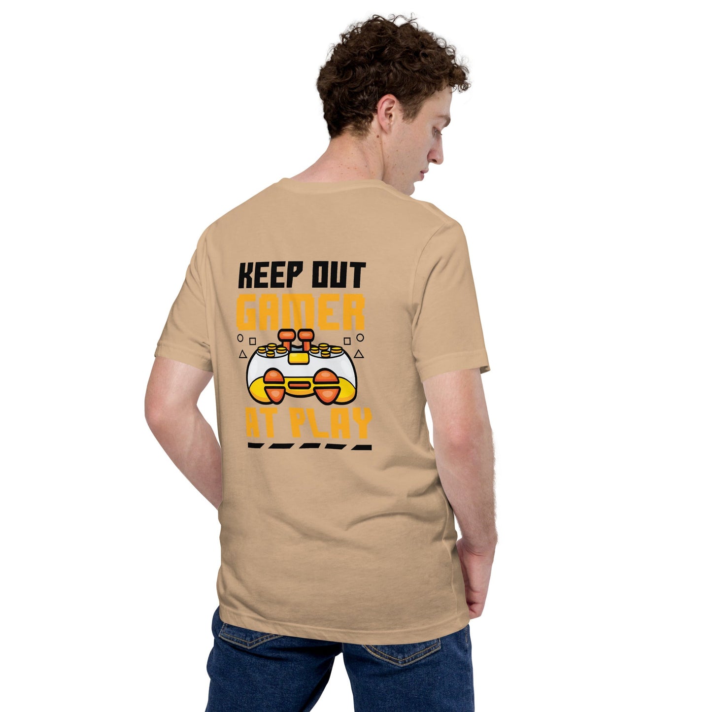 Keep Out Gamer At Play Rima 7 in Dark Text - Unisex t-shirt by DarkByteGear