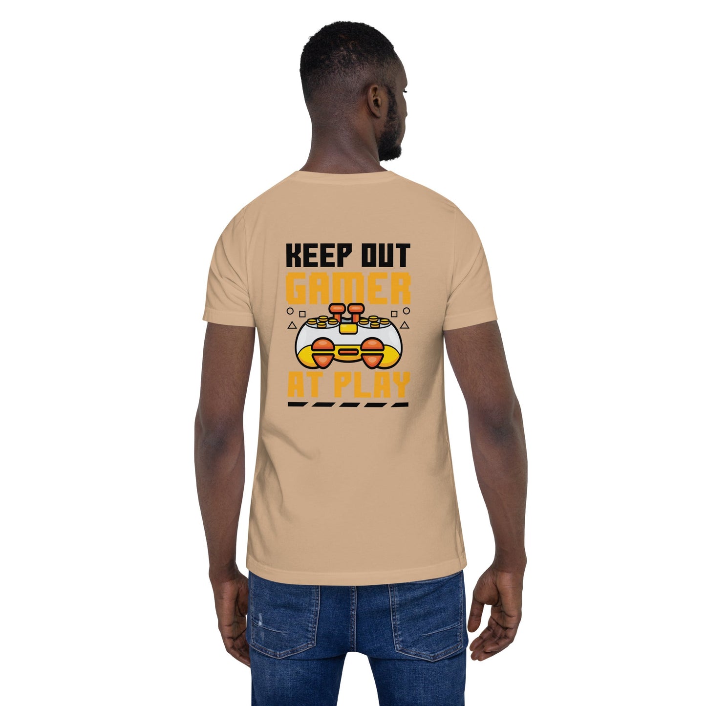 Keep Out Gamer At Play Rima 7 in Dark Text - Unisex t-shirt by DarkByteGear