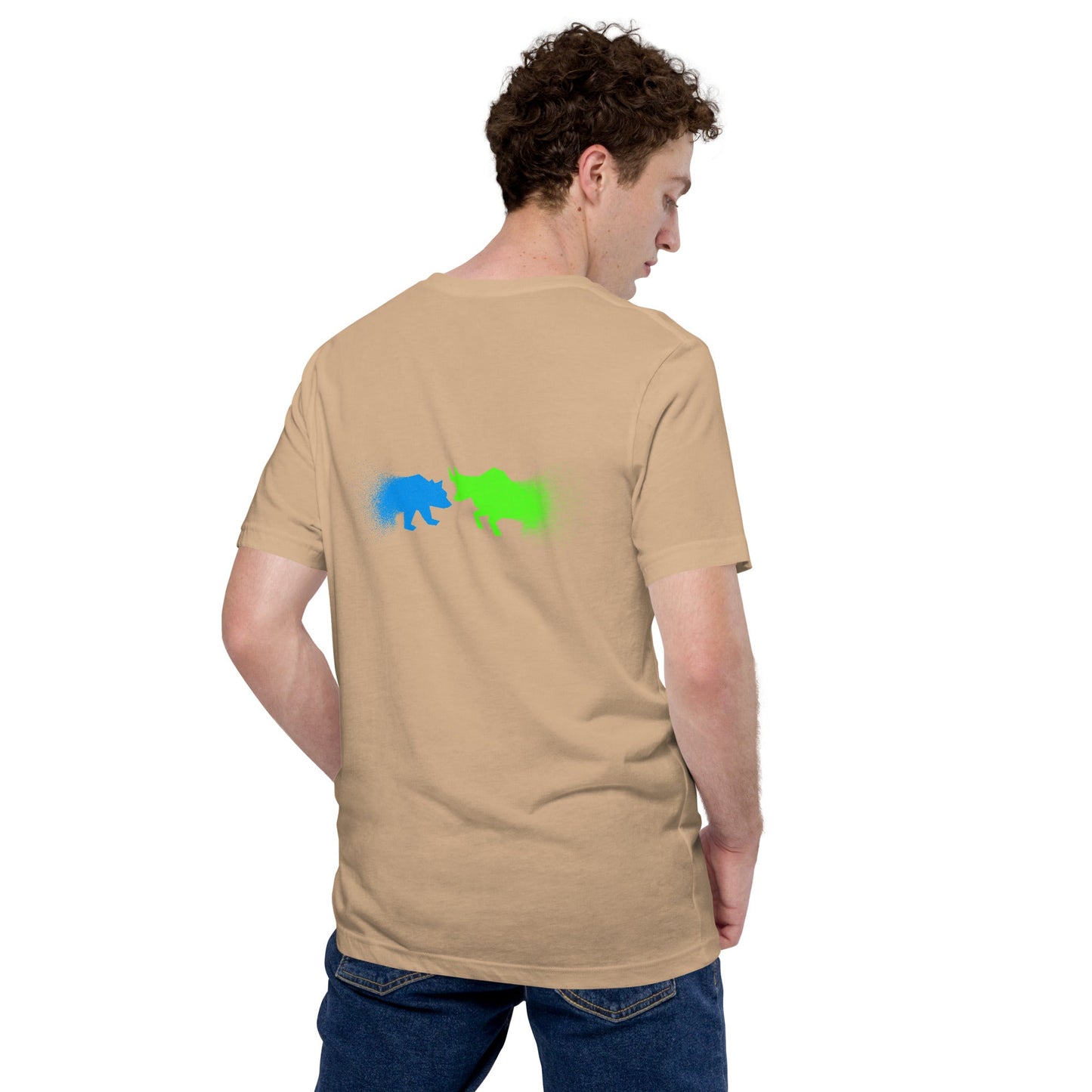 Bearish And Bullish (DB) in Light color - Unisex t-shirt ( Back Print ) by DarkByteGear