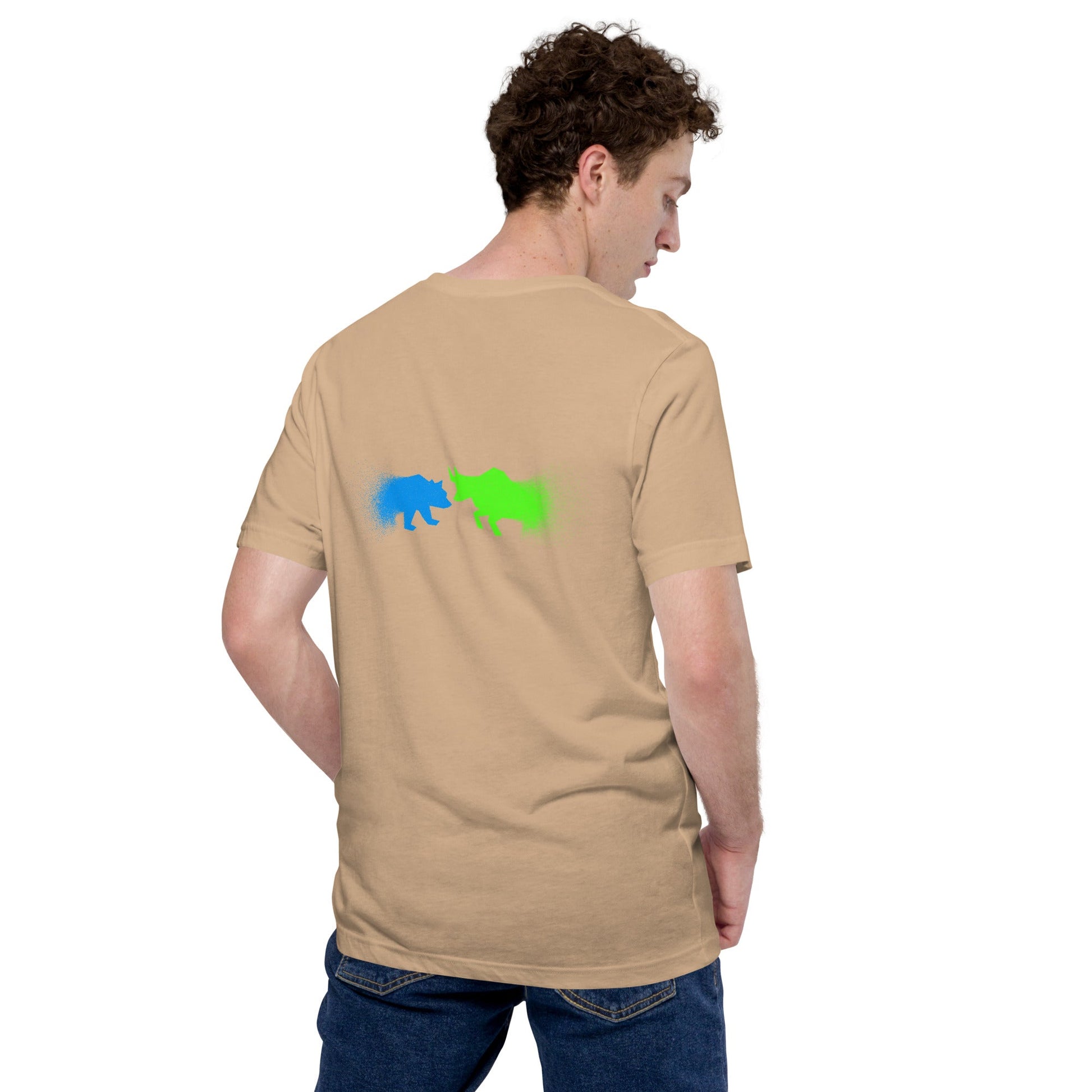 Bearish And Bullish (DB) in Light color - Unisex t-shirt ( Back Print ) by DarkByteGear