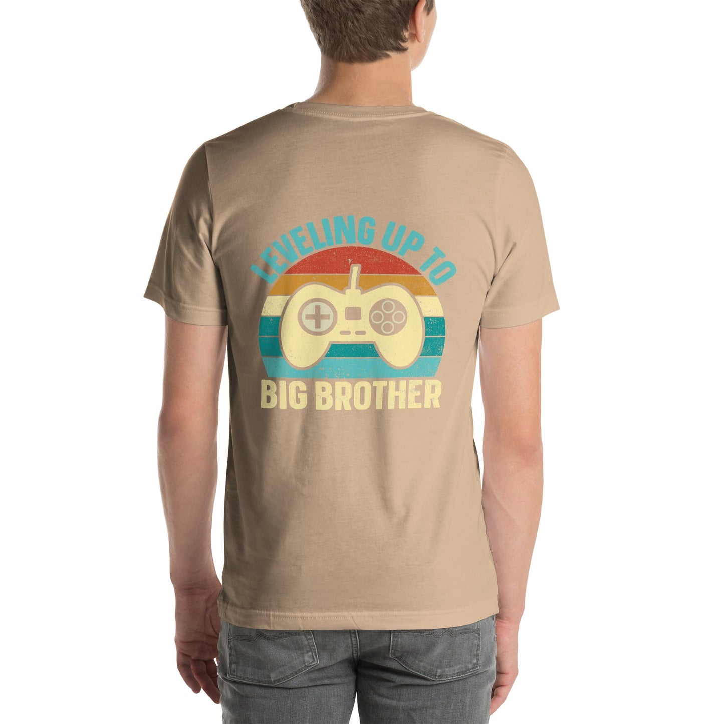Levelling up to Big Brother V2 in Darker Shade - Unisex t-shirt ( Back Print ) by DarkByteGear