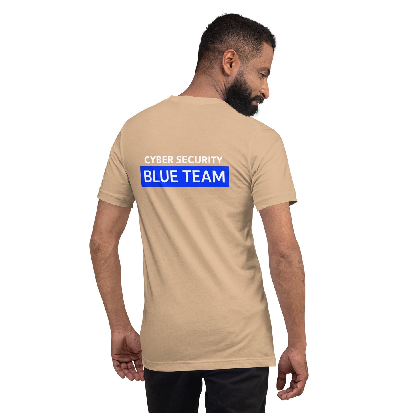 Cyber Security Blue Team V7 - Unisex T-shirt ( Back Print ) by DarkByteGear