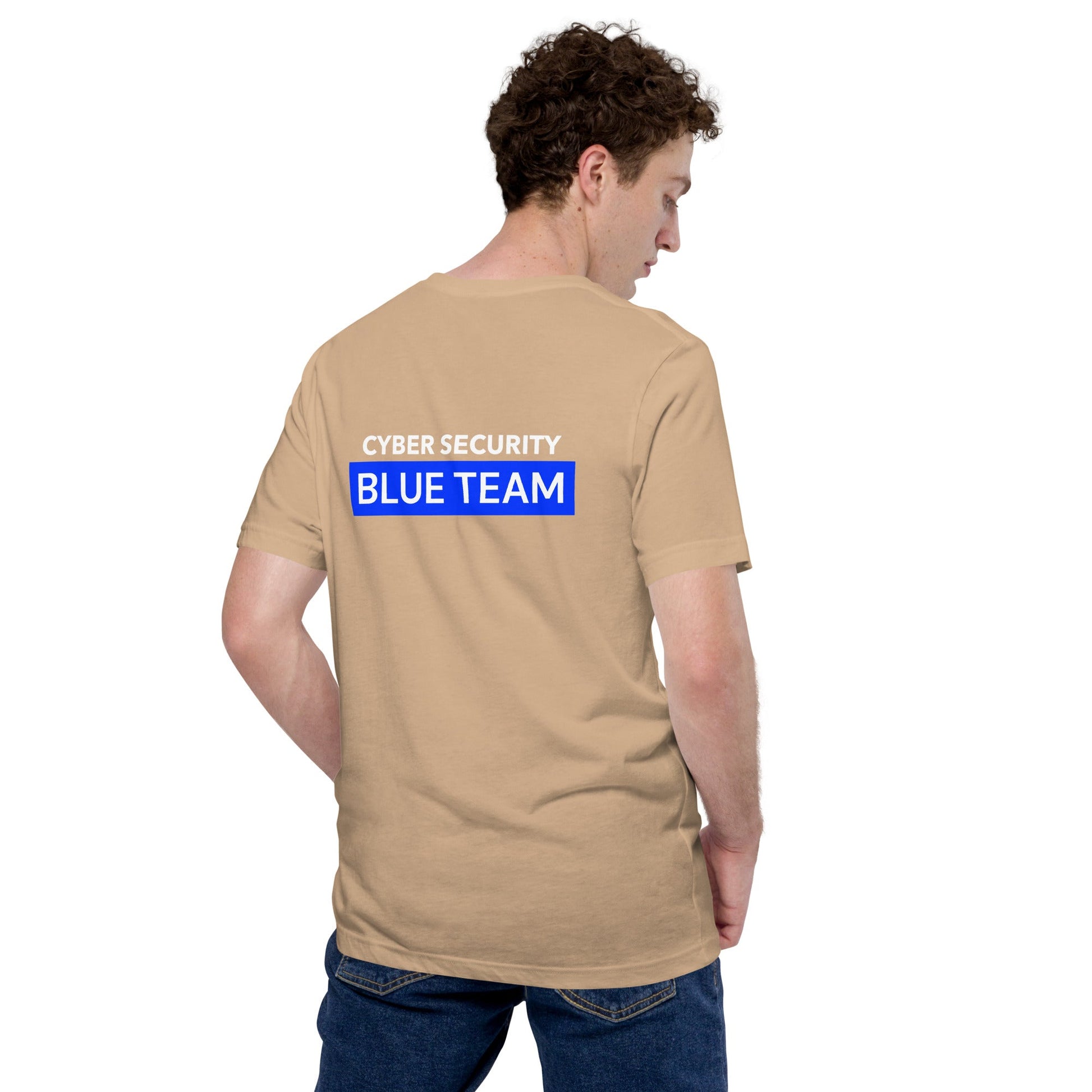 Cyber Security Blue Team V7 - Unisex T-shirt ( Back Print ) by DarkByteGear