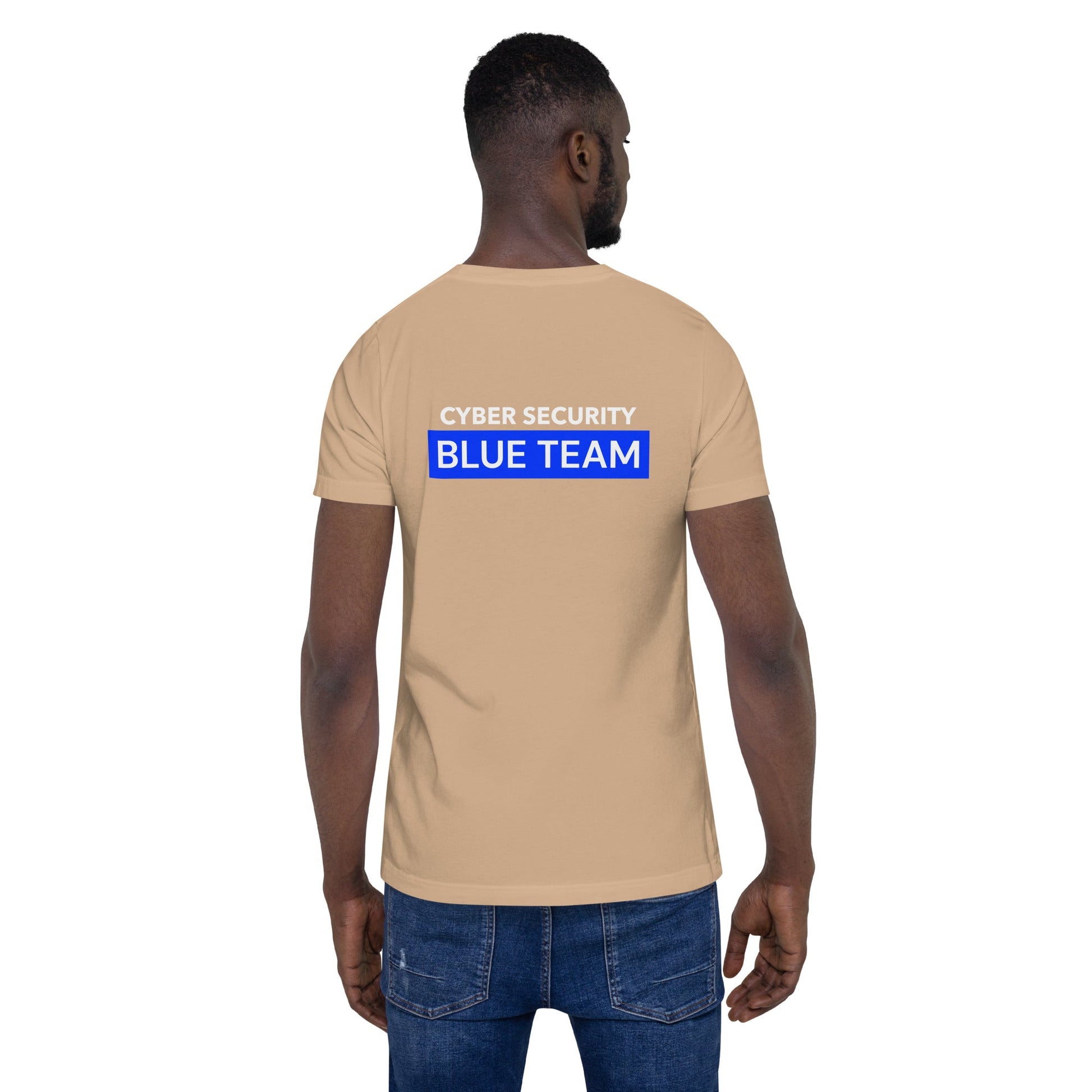 Cyber Security Blue Team V7 - Unisex T-shirt ( Back Print ) by DarkByteGear