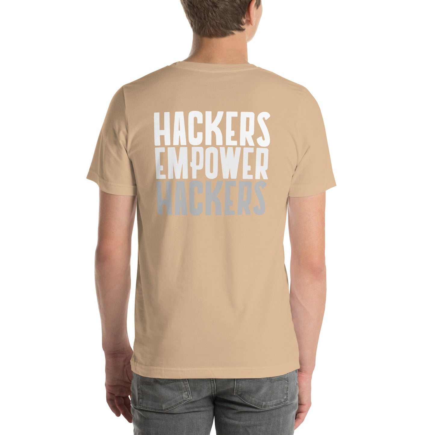 Hackers Empower Hackers - Unisex t-shirt ( Back Print ) by DarkByteGear