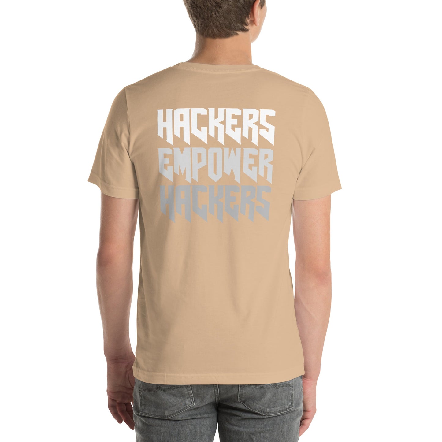 Hackers Empower Hackers V4 - Unisex t-shirt ( Back Print ) by DarkByteGear