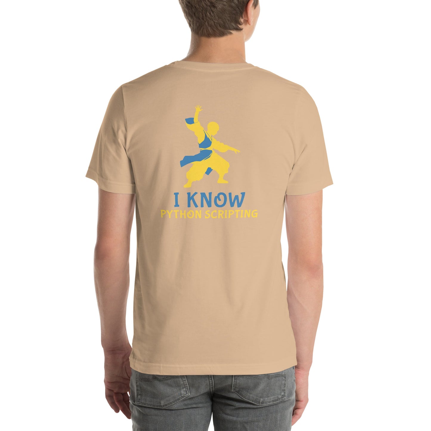 I Know Python Scripting - Unisex t-shirt ( Back Print ) by DarkByteGear