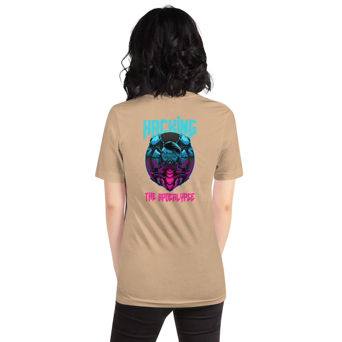Hacking the apocalypse V2 - Unisex t-shirt ( Back Print ) by DarkByteGear
