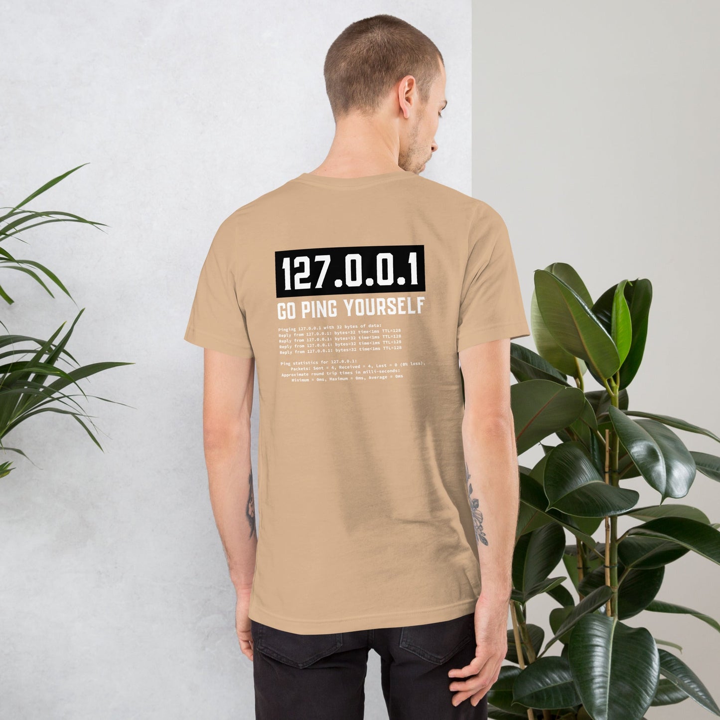 Go ping yourself - Unisex t-shirt ( Back Print ) by DarkByteGear