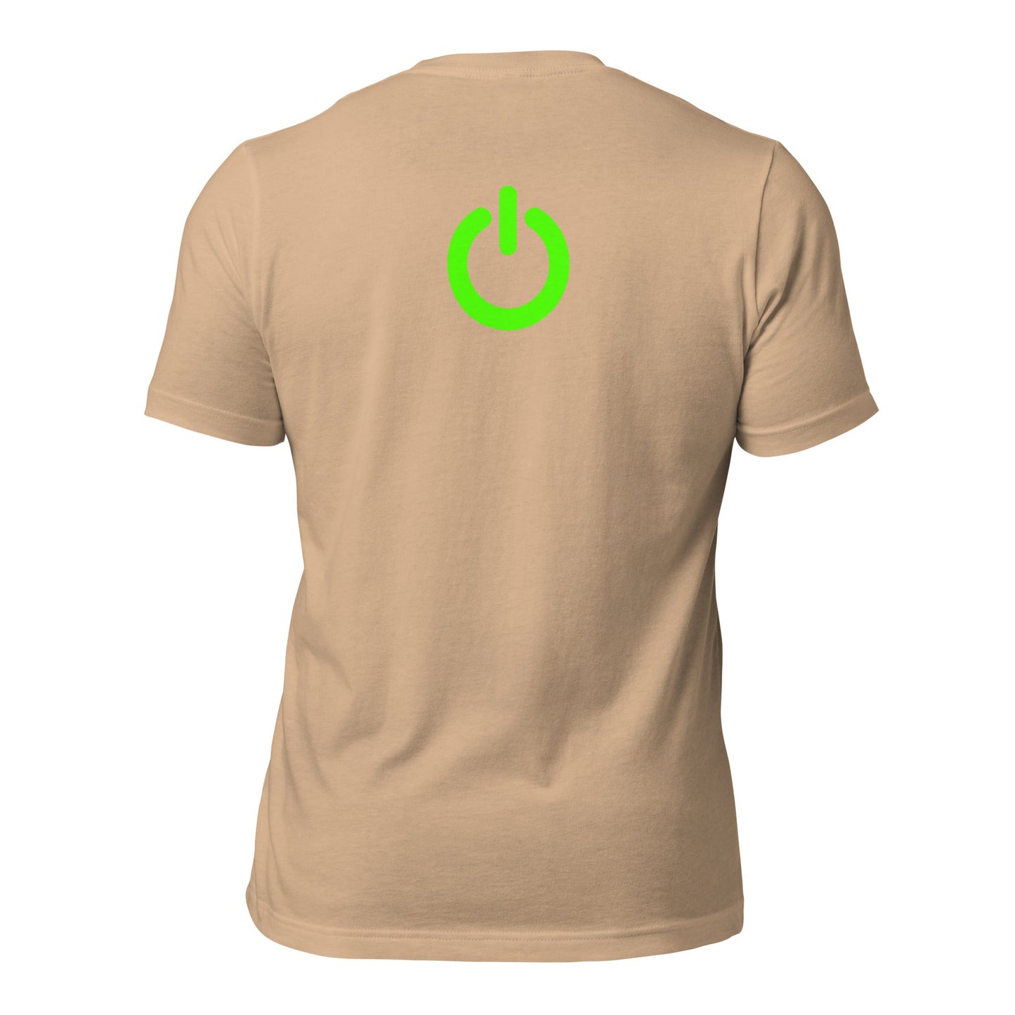 Power on - Unisex t-shirt (back print) by DarkByteGear