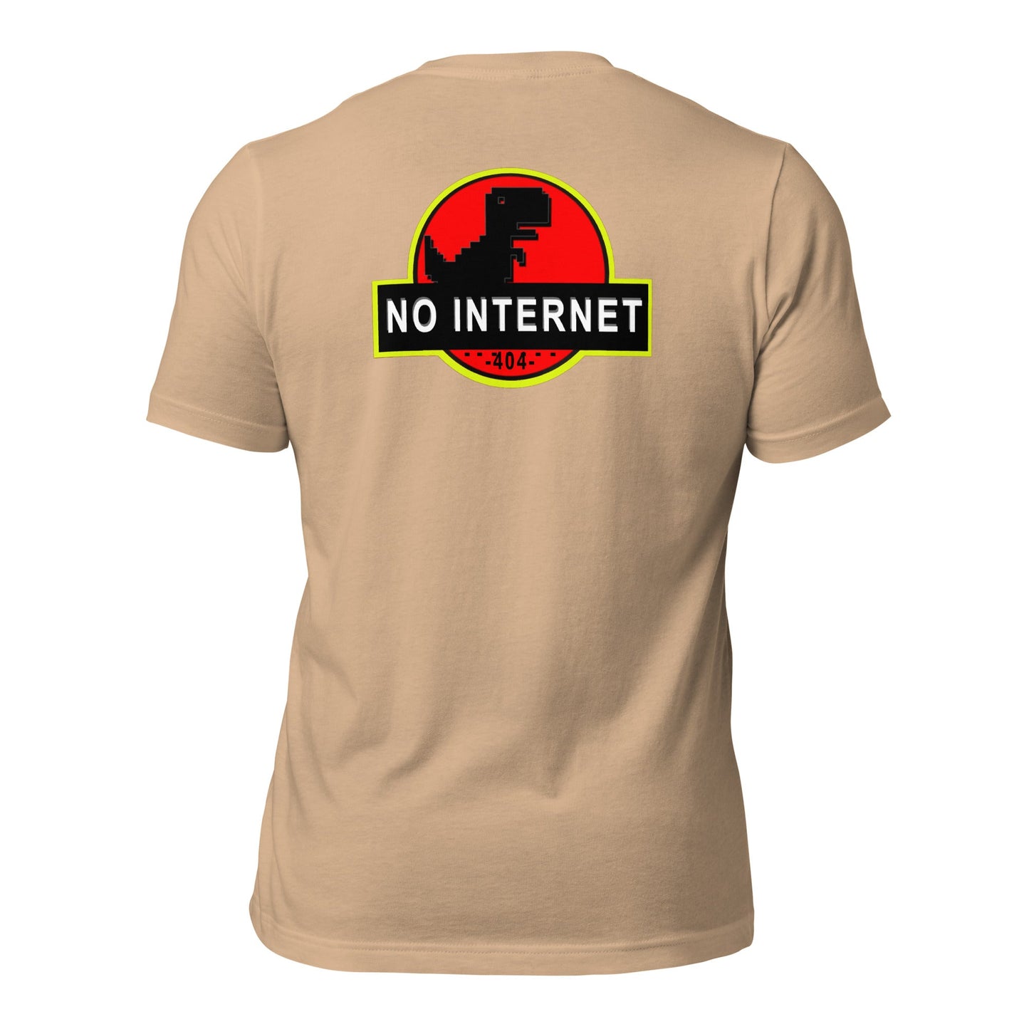 No internet 404 - Unisex t-shirt (back print) by DarkByteGear