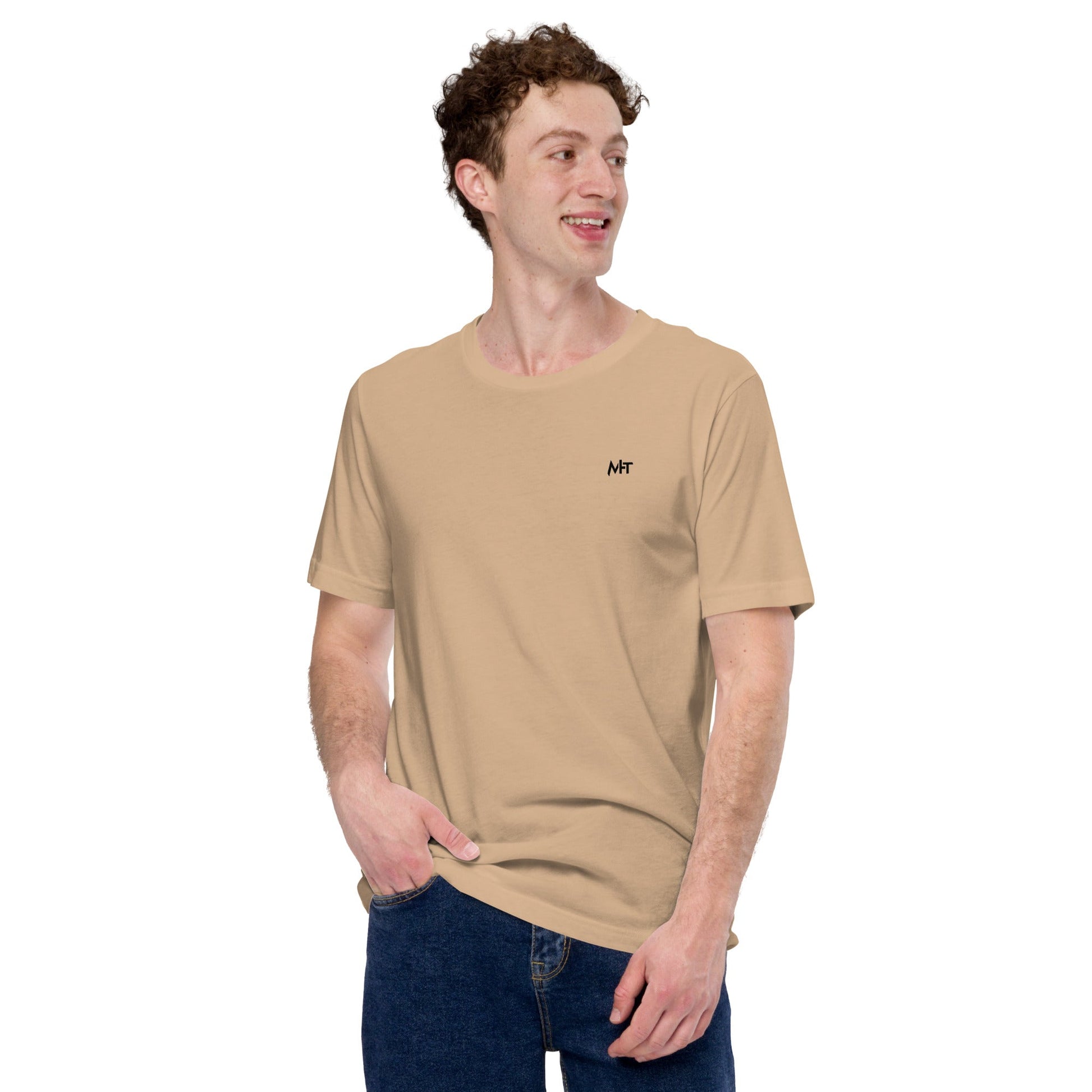 Life Has it's ups and down; I Call it Day Trading in Dark Text - Unisex t-shirt ( Back Print ) by DarkByteGear