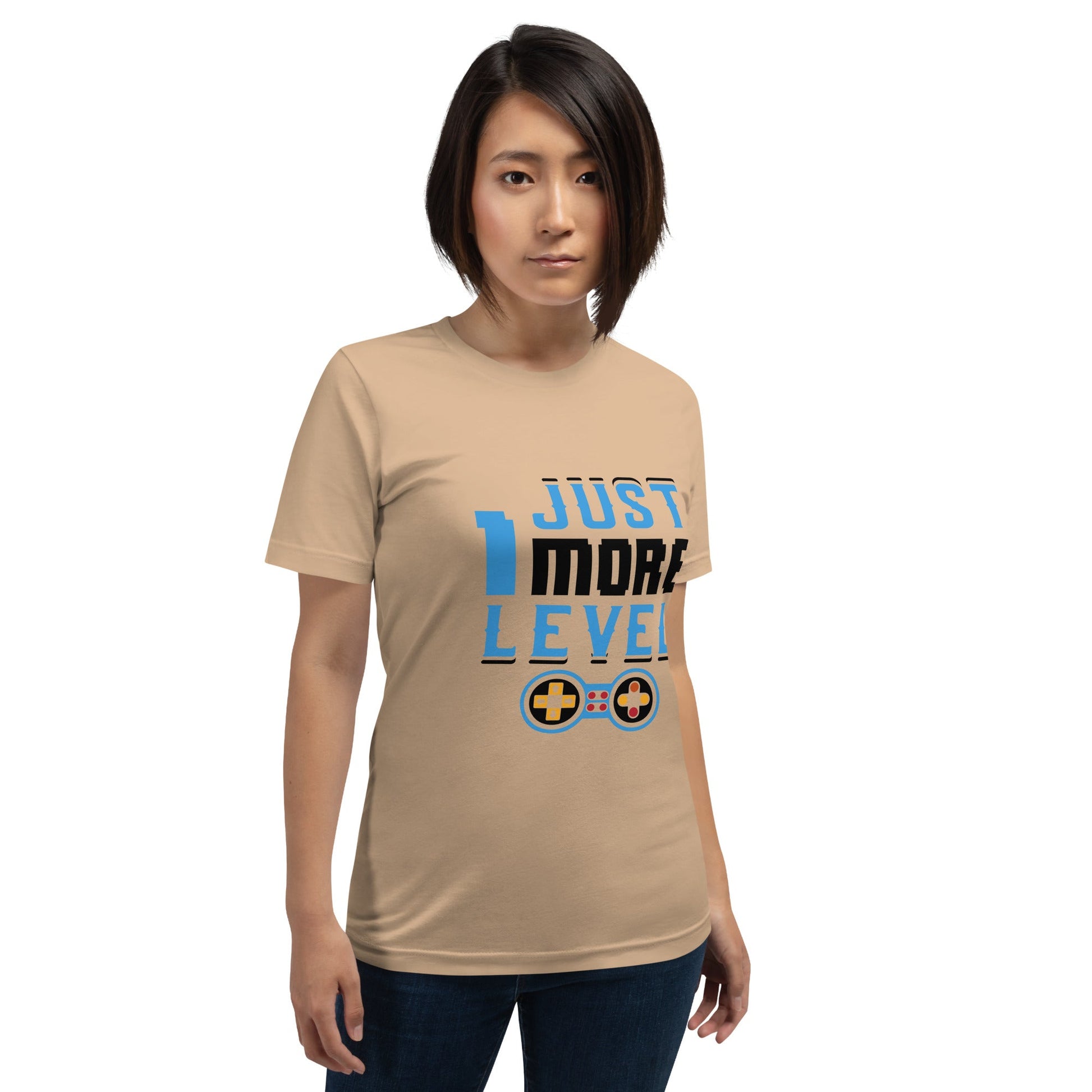 Just 1 More Level in Dark Text - Unisex t-shirt by DarkByteGear