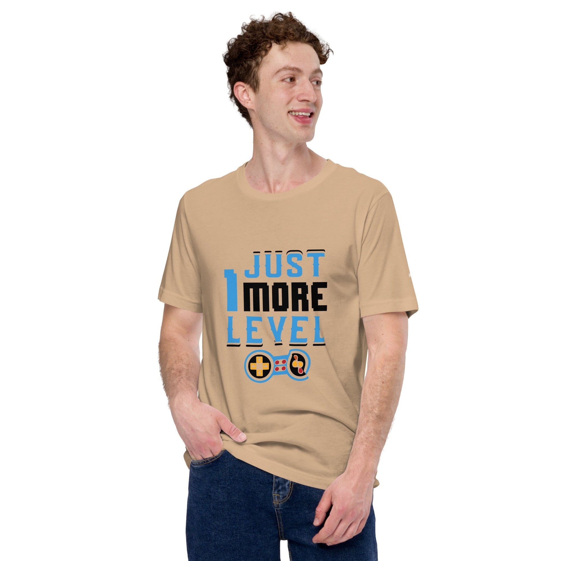 Just 1 More Level in Dark Text - Unisex t-shirt by DarkByteGear