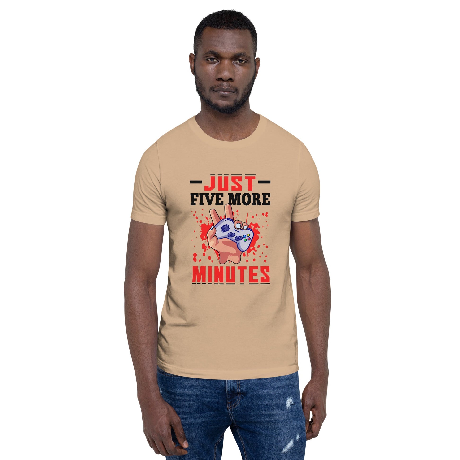 Just 5 more Minutes Rima in Dark Text - Unisex t-shirt by DarkByteGear