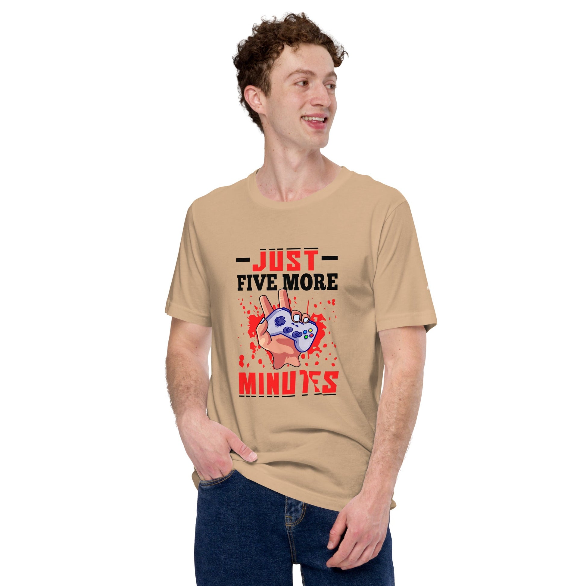 Just 5 more Minutes Rima in Dark Text - Unisex t-shirt by DarkByteGear