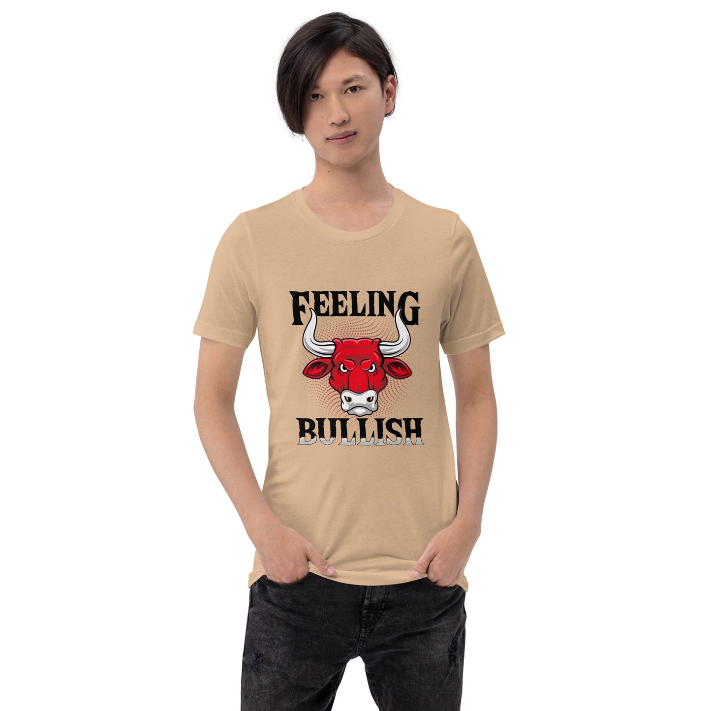 Feeling Bullish in Dark Text - Unisex t-shirt by DarkByteGear