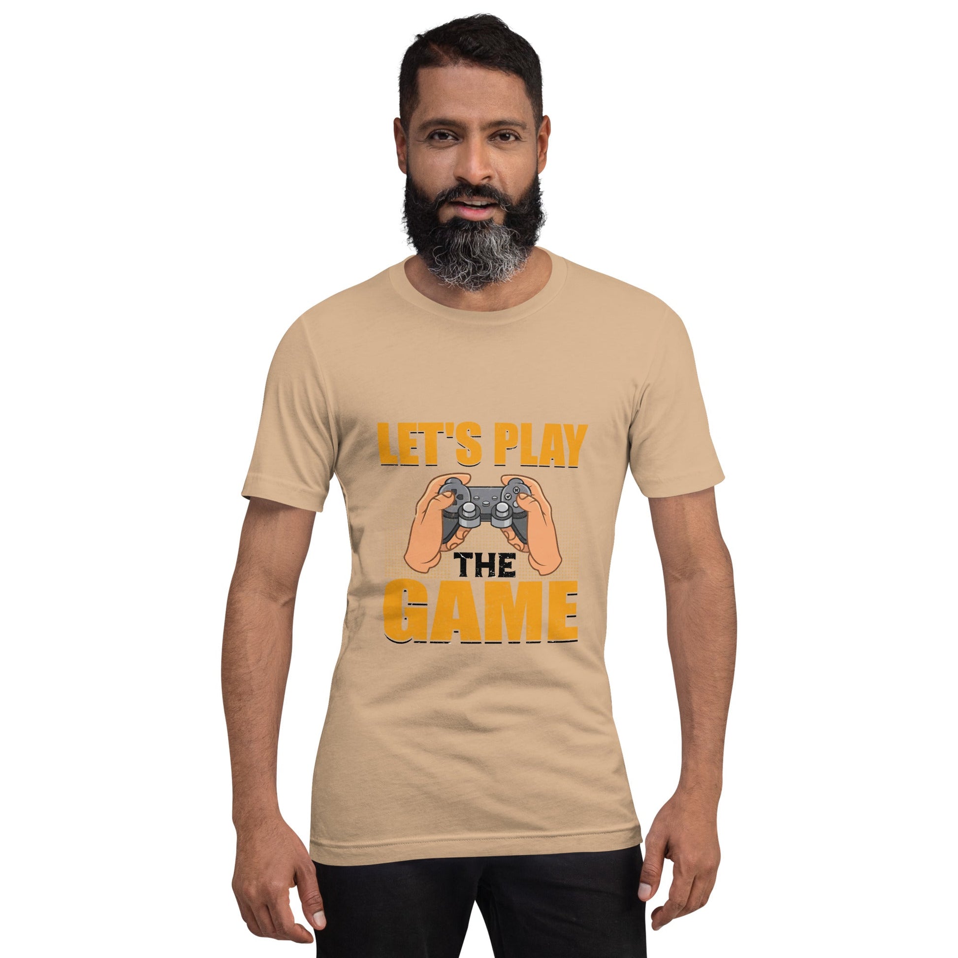 Let's Play the Game in Dark Text - Unisex t-shirt by DarkByteGear